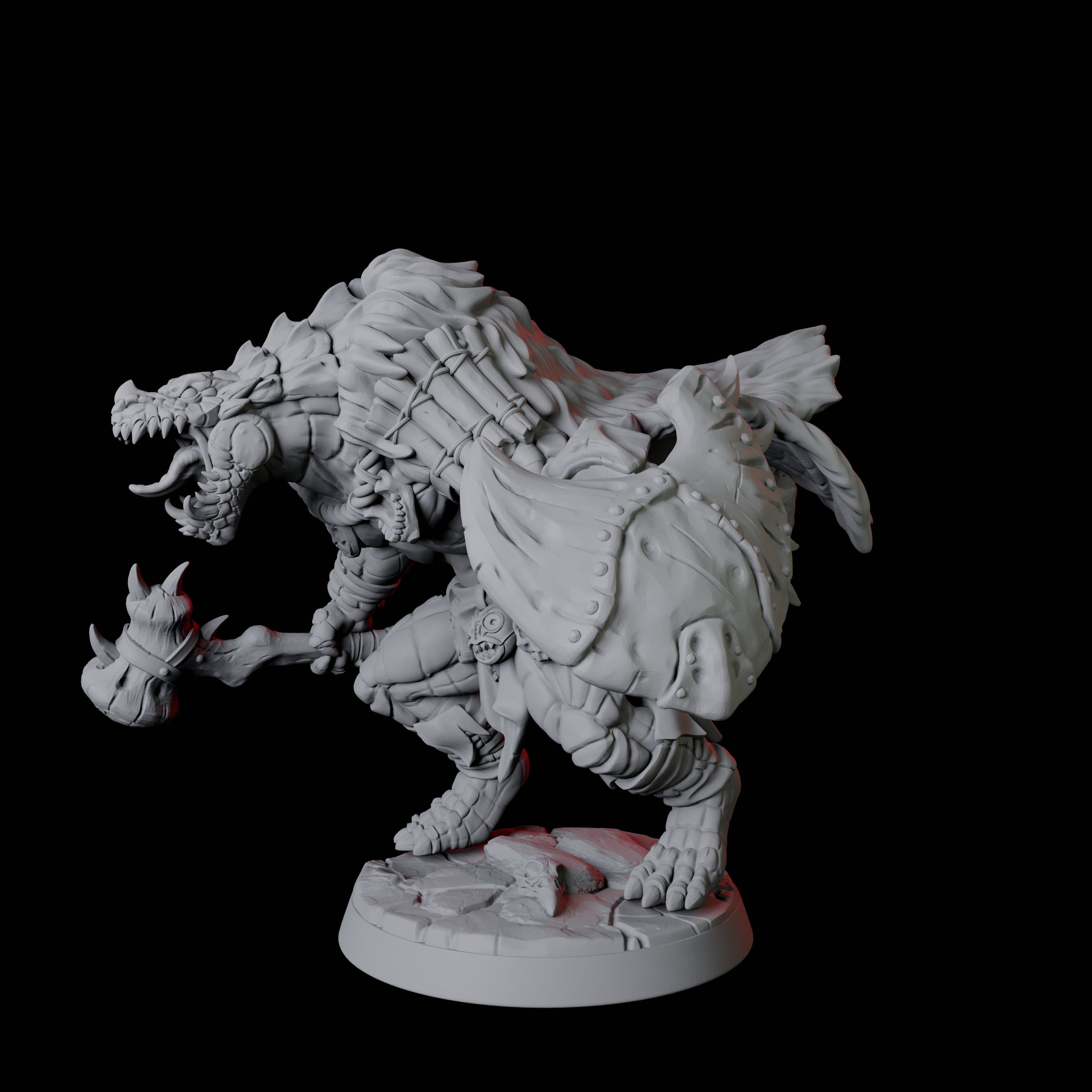 Powerful Frost Lizardfolk B Miniature for Dungeons and Dragons, Pathfinder or other TTRPGs