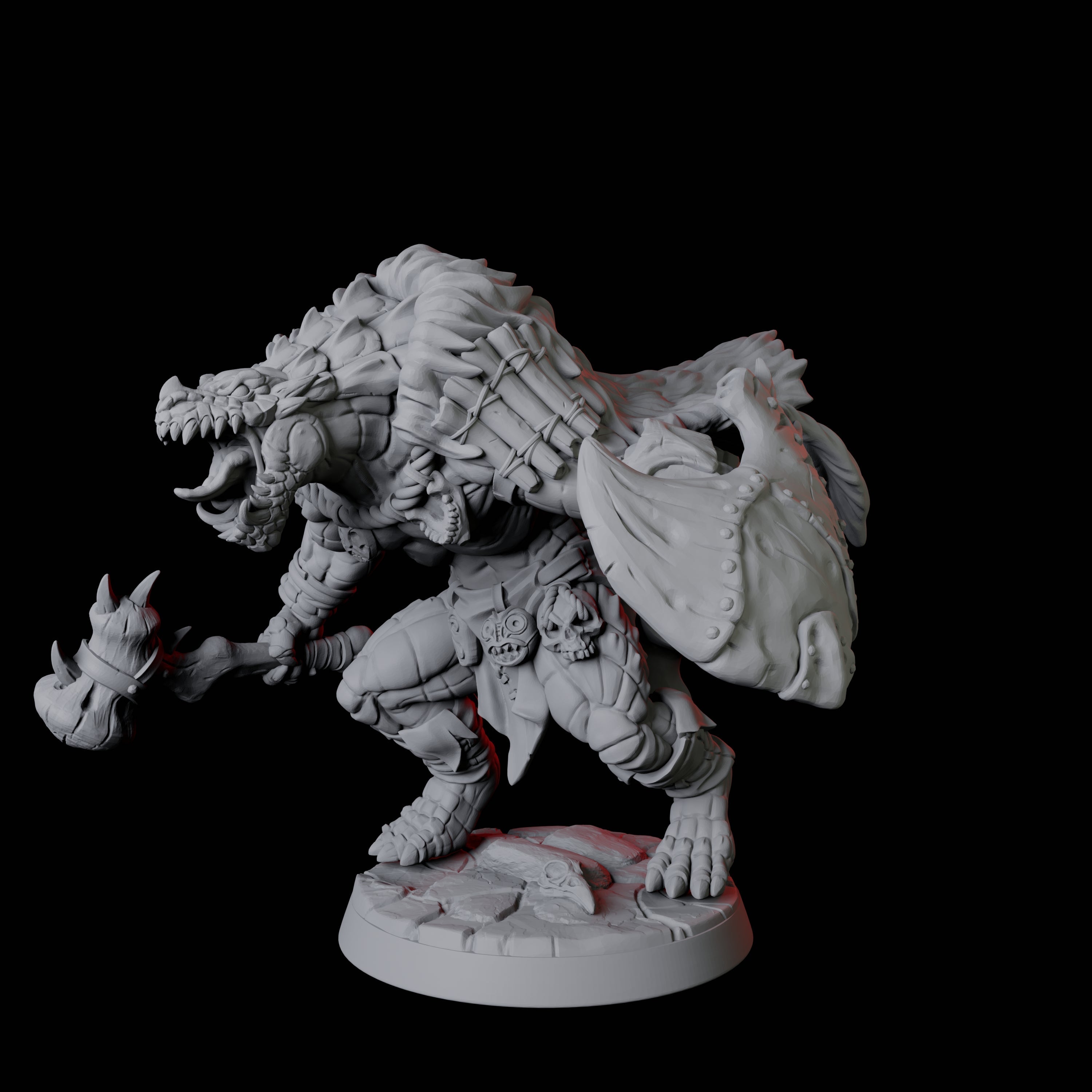 Powerful Frost Lizardfolk B Miniature for Dungeons and Dragons, Pathfinder or other TTRPGs