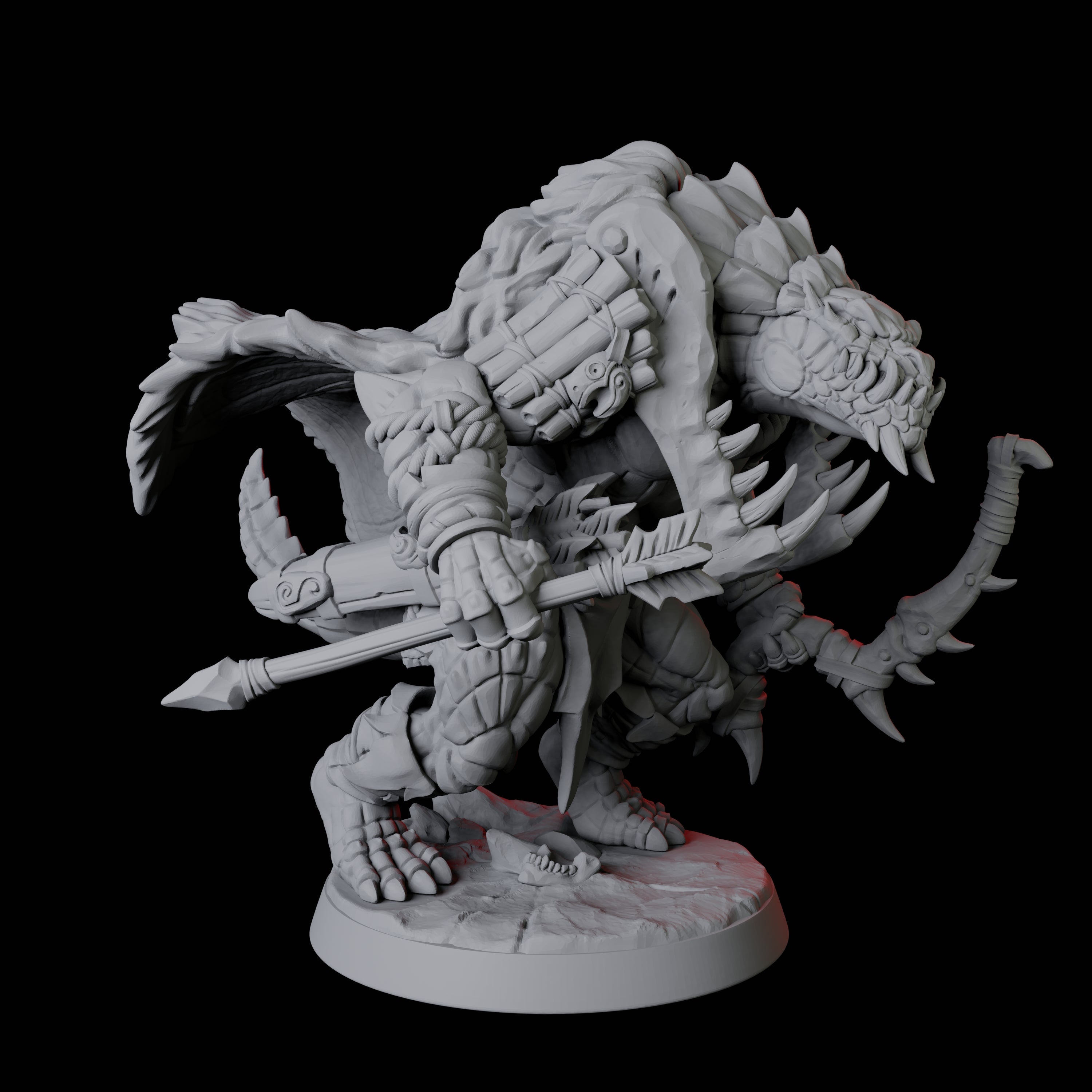 Powerful Frost Lizardfolk C Miniature for Dungeons and Dragons, Pathfinder or other TTRPGs