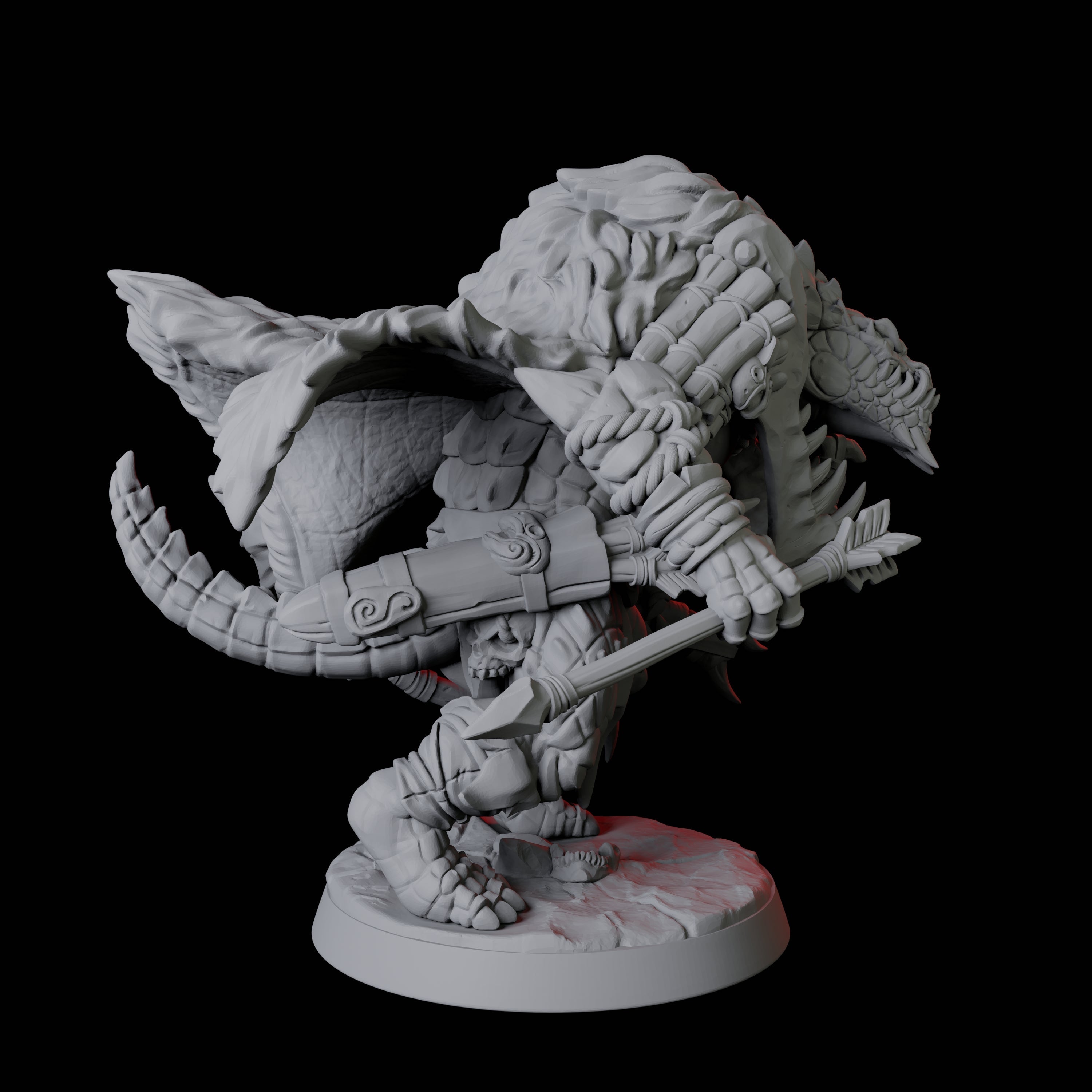 Powerful Frost Lizardfolk C Miniature for Dungeons and Dragons, Pathfinder or other TTRPGs