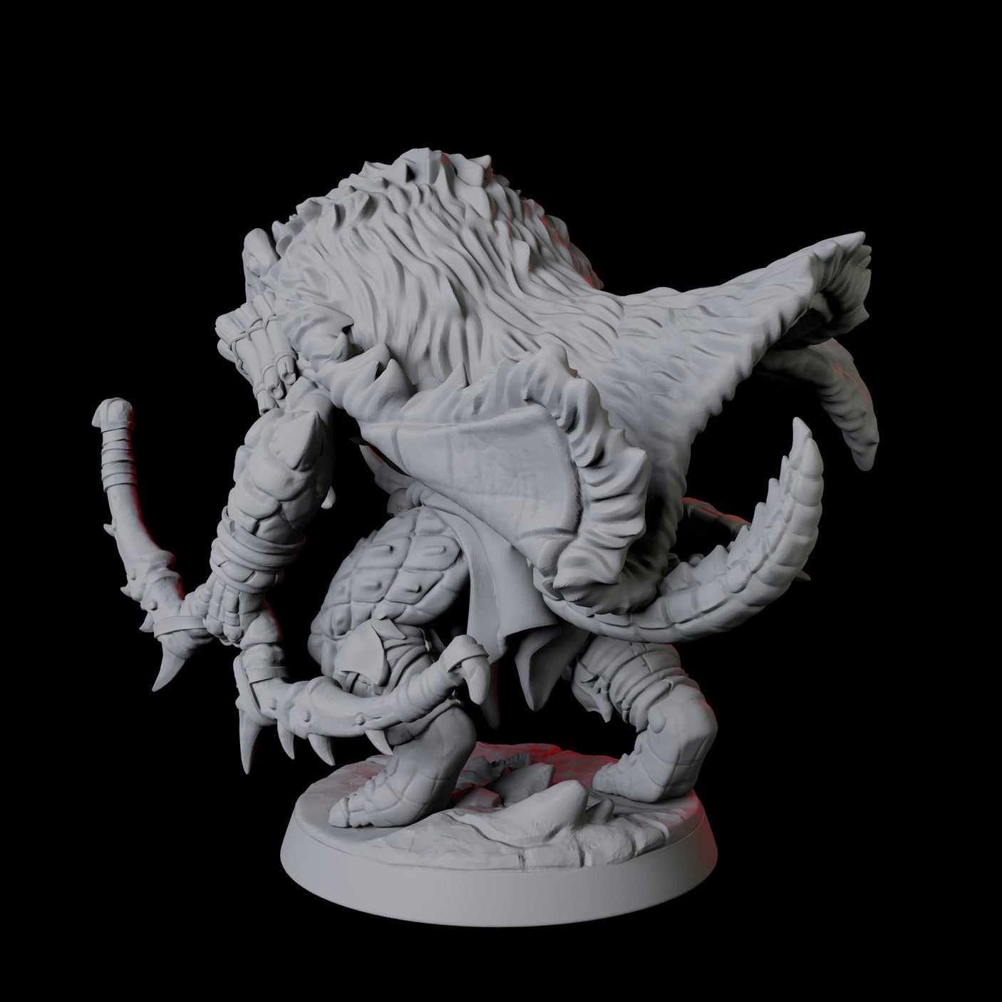Powerful Frost Lizardfolk C Miniature for Dungeons and Dragons, Pathfinder or other TTRPGs
