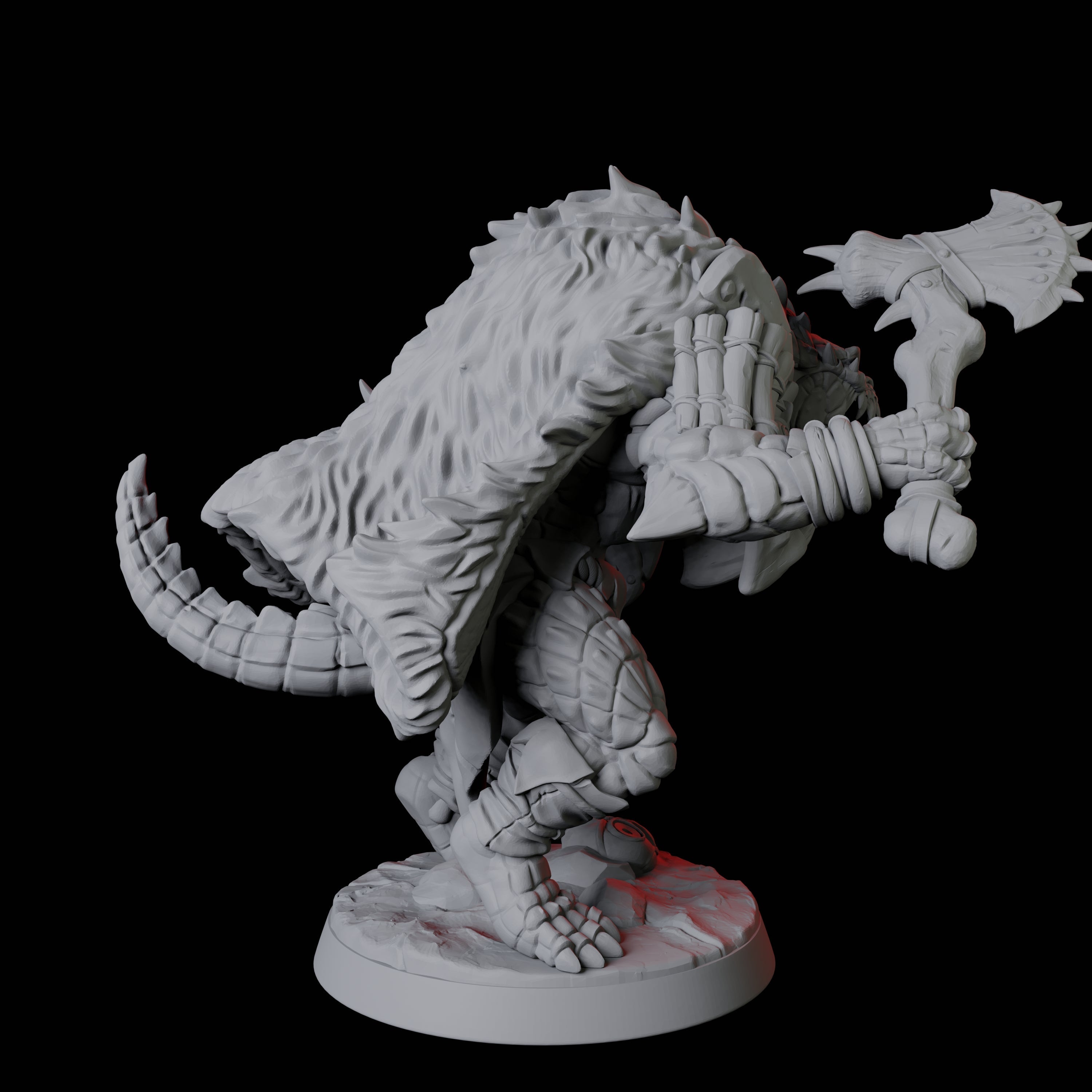 Powerful Frost Lizardfolk D Miniature for Dungeons and Dragons, Pathfinder or other TTRPGs