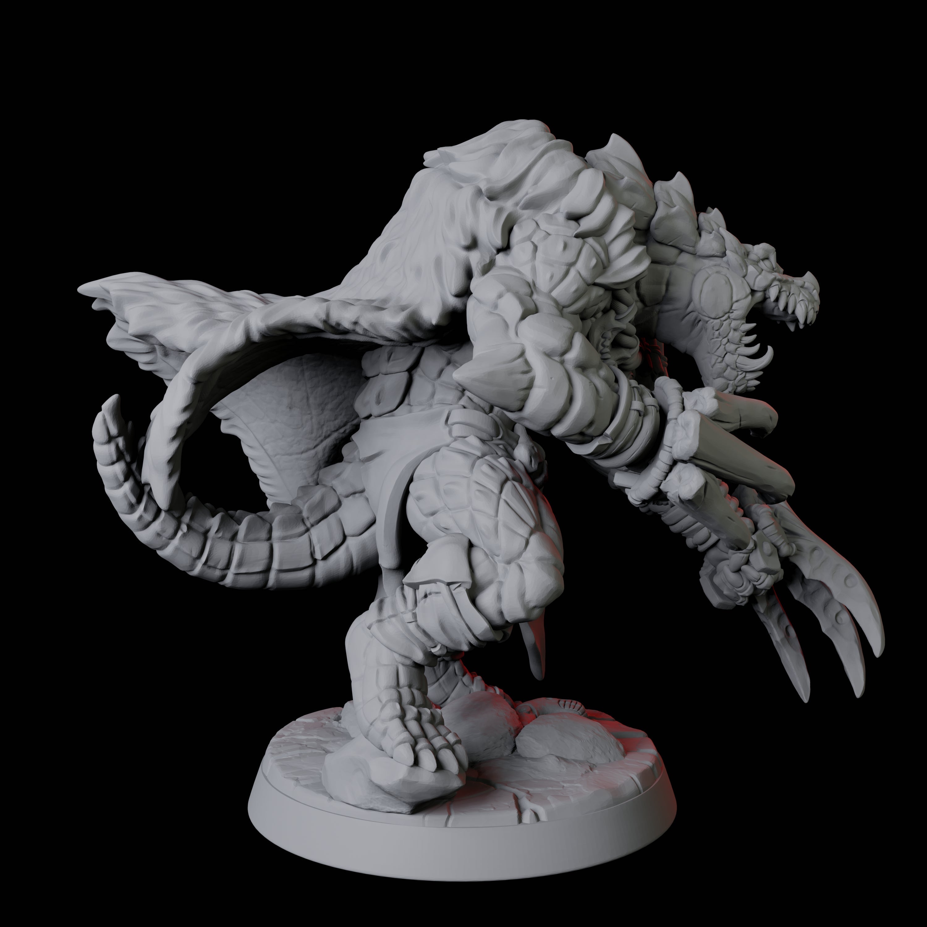 Powerful Frost Lizardfolk E Miniature for Dungeons and Dragons, Pathfinder or other TTRPGs