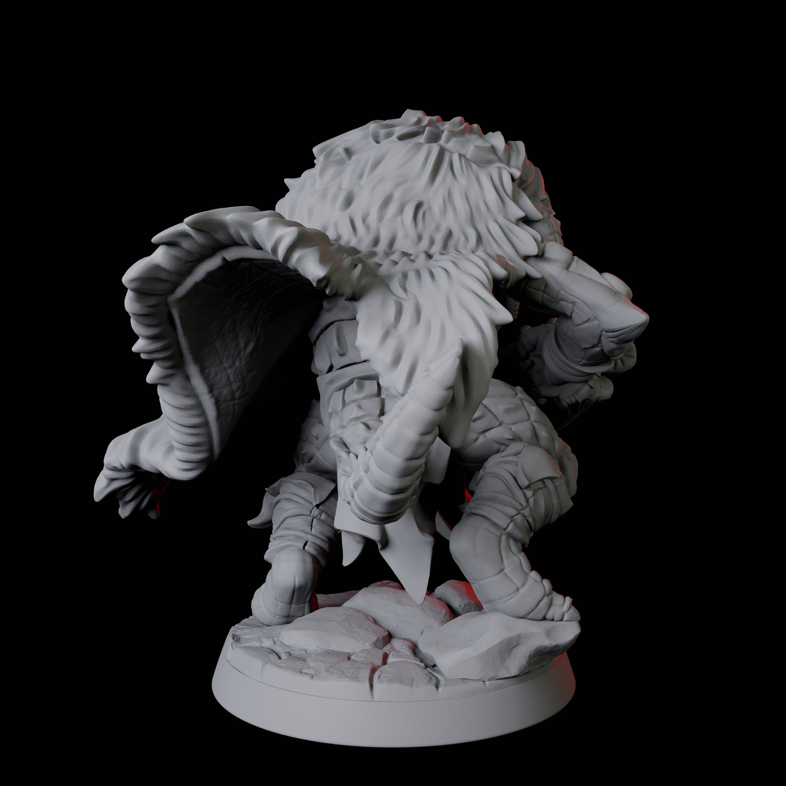 Powerful Frost Lizardfolk E Miniature for Dungeons and Dragons, Pathfinder or other TTRPGs