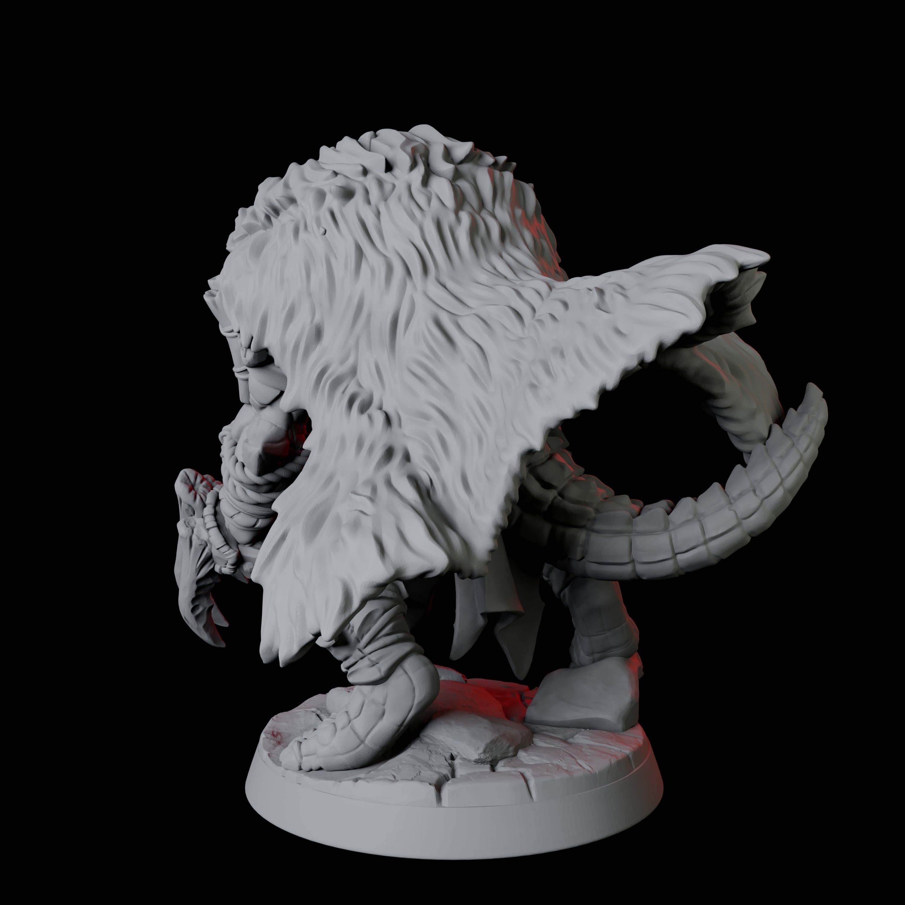 Powerful Frost Lizardfolk E Miniature for Dungeons and Dragons, Pathfinder or other TTRPGs