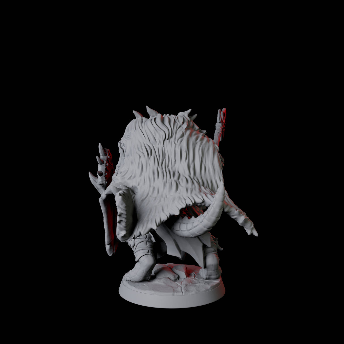 Powerful Frost Lizardfolk F Miniature for Dungeons and Dragons, Pathfinder or other TTRPGs