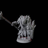 Powerful Frost Lizardfolk F Miniature for Dungeons and Dragons, Pathfinder or other TTRPGs