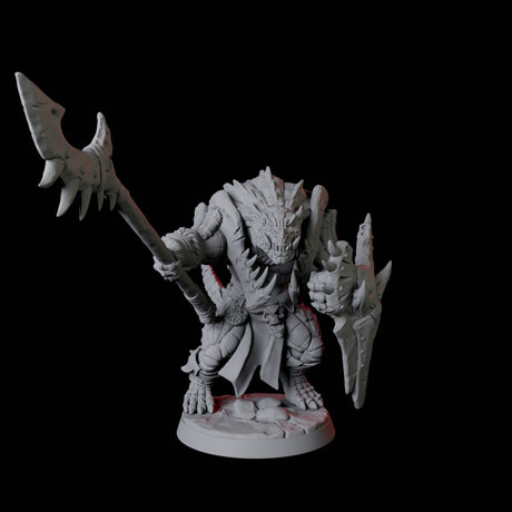 Powerful Frost Lizardfolk F Miniature for Dungeons and Dragons, Pathfinder or other TTRPGs