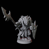 Powerful Frost Lizardfolk F Miniature for Dungeons and Dragons, Pathfinder or other TTRPGs