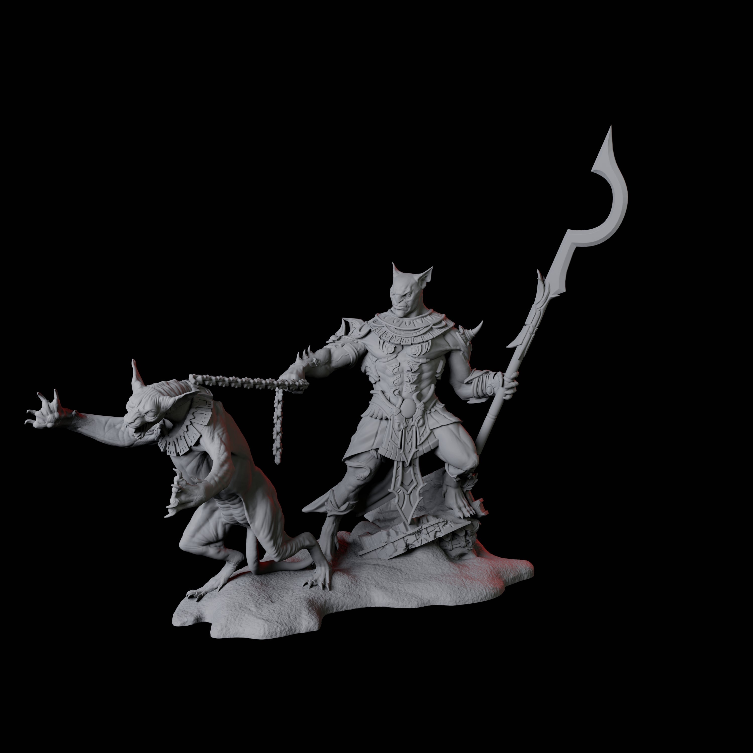 Powerful Tabaxi Warrior A Miniature for Dungeons and Dragons, Pathfinder or other TTRPGs