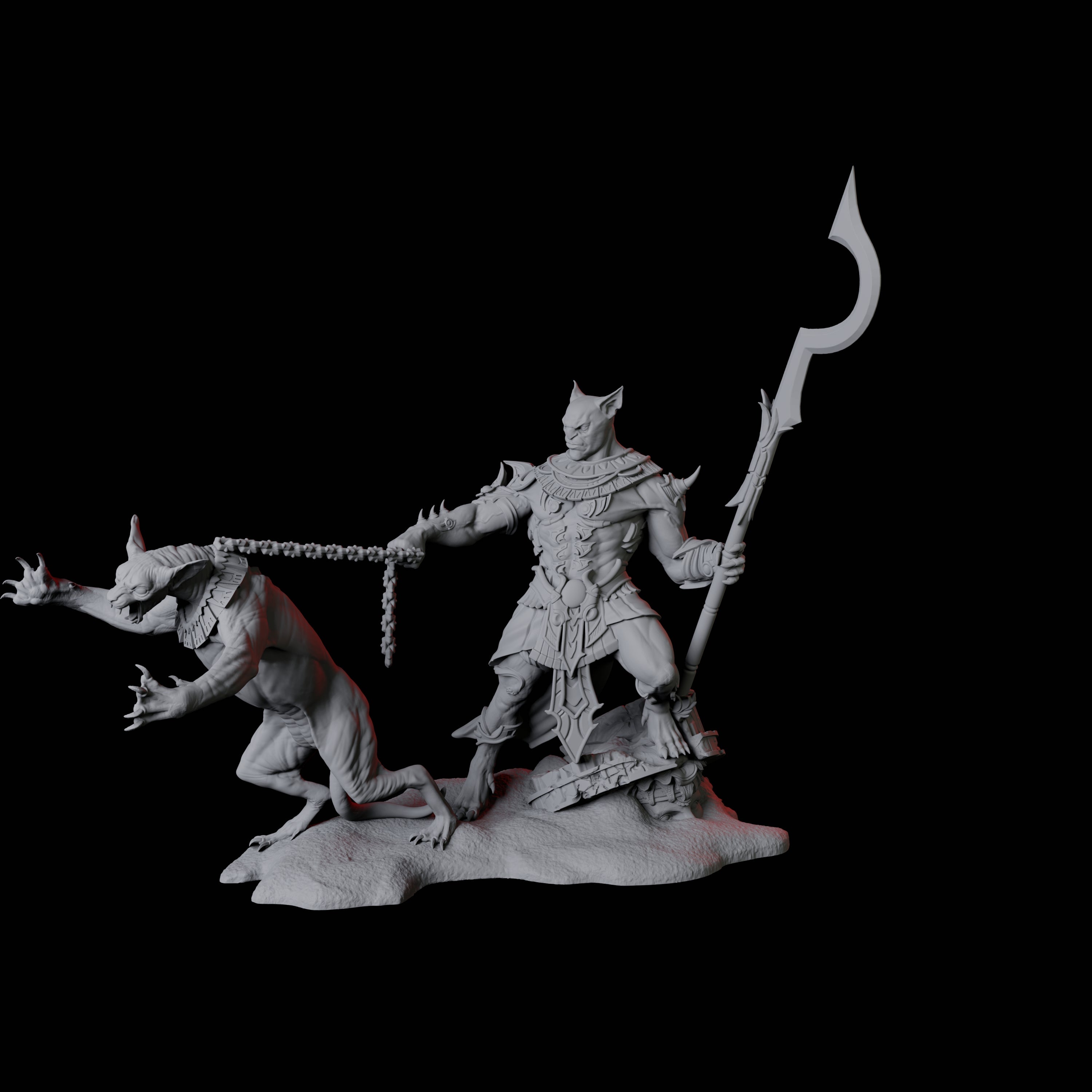 Powerful Tabaxi Warrior A Miniature for Dungeons and Dragons, Pathfinder or other TTRPGs
