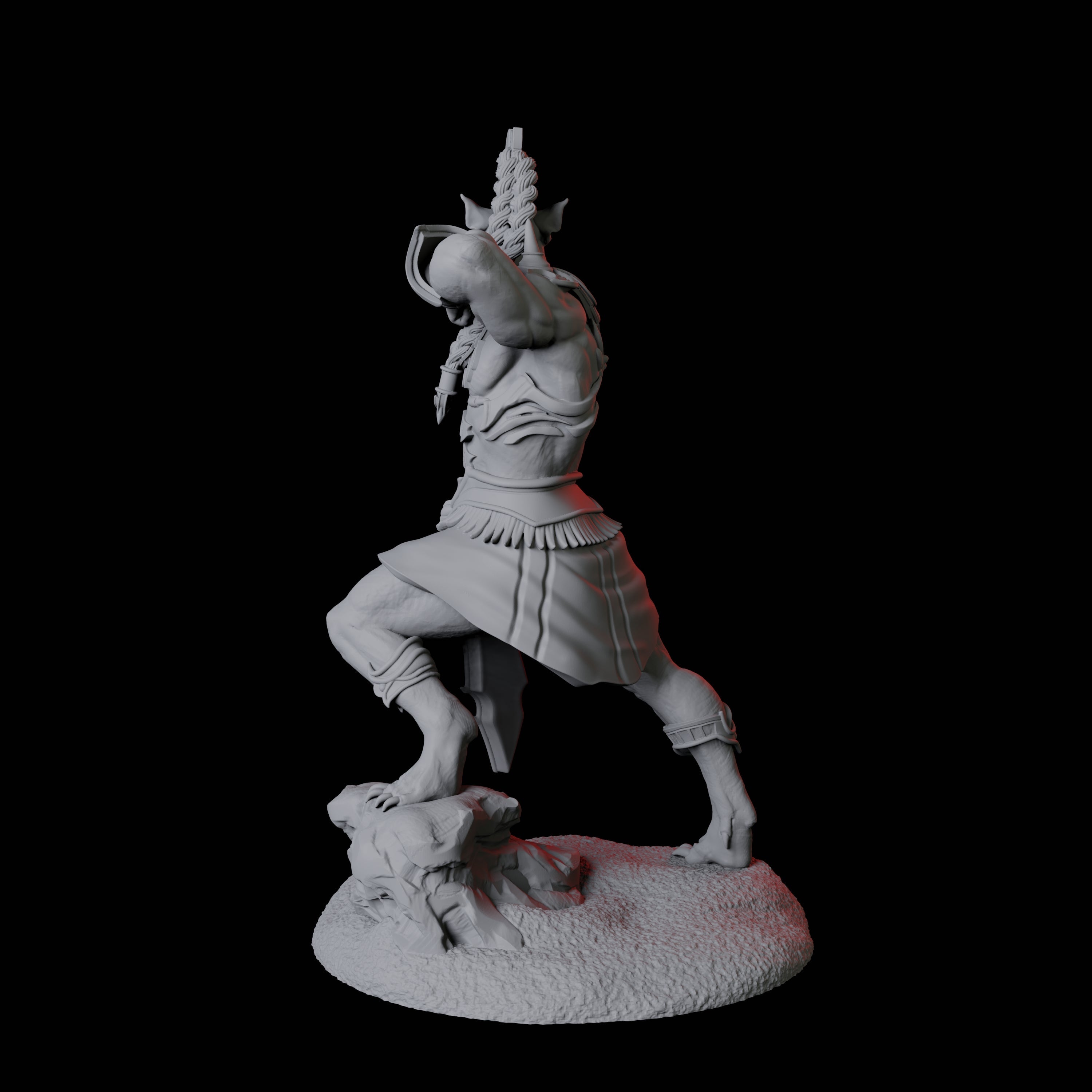 Powerful Tabaxi Warrior B Miniature for Dungeons and Dragons, Pathfinder or other TTRPGs