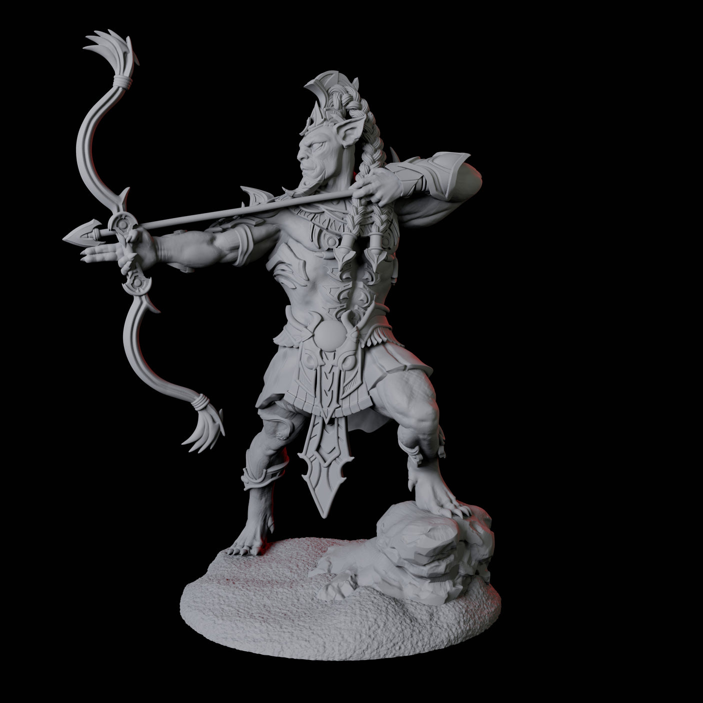 Powerful Tabaxi Warrior B Miniature for Dungeons and Dragons, Pathfinder or other TTRPGs