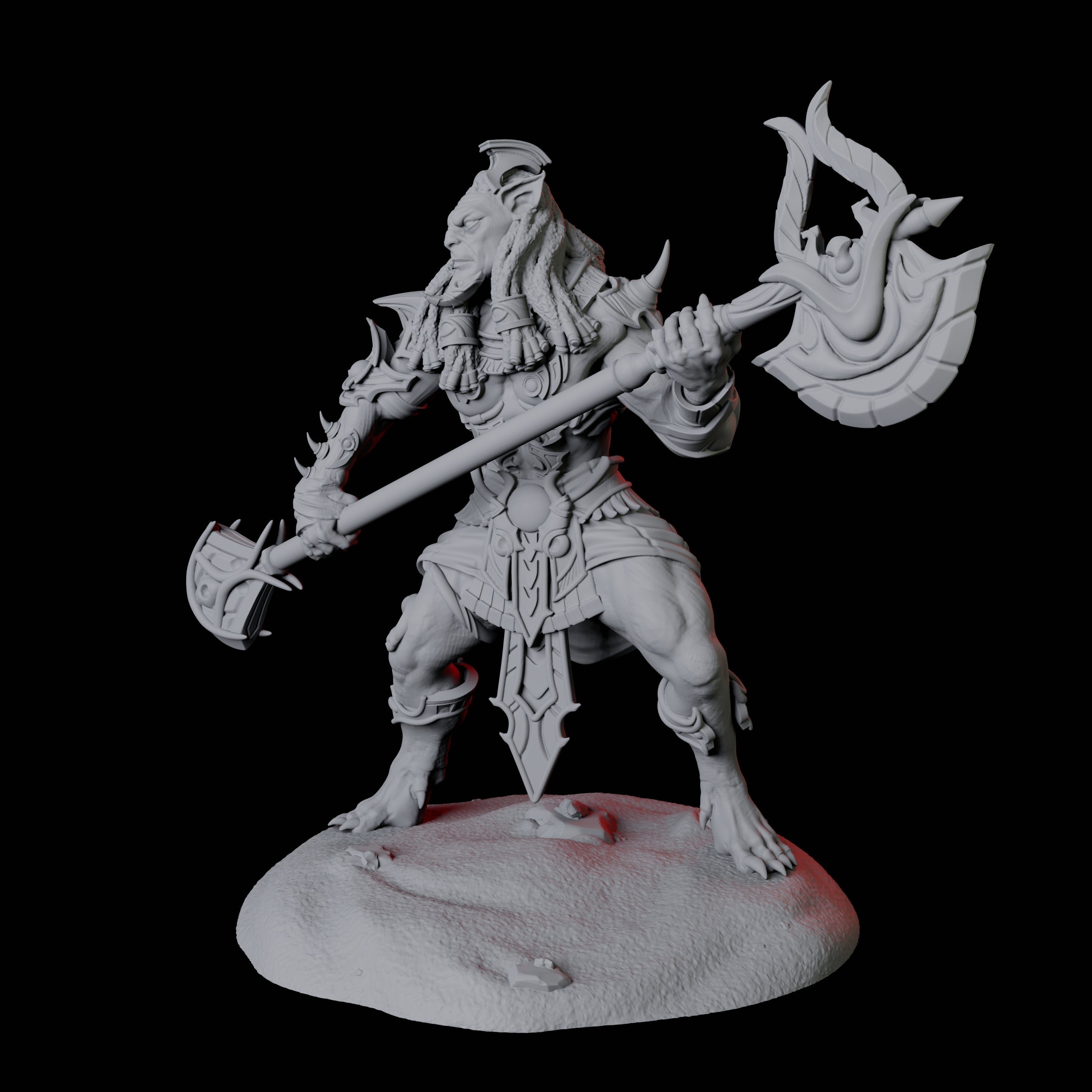 Powerful Tabaxi Warrior C Miniature for Dungeons and Dragons, Pathfinder or other TTRPGs
