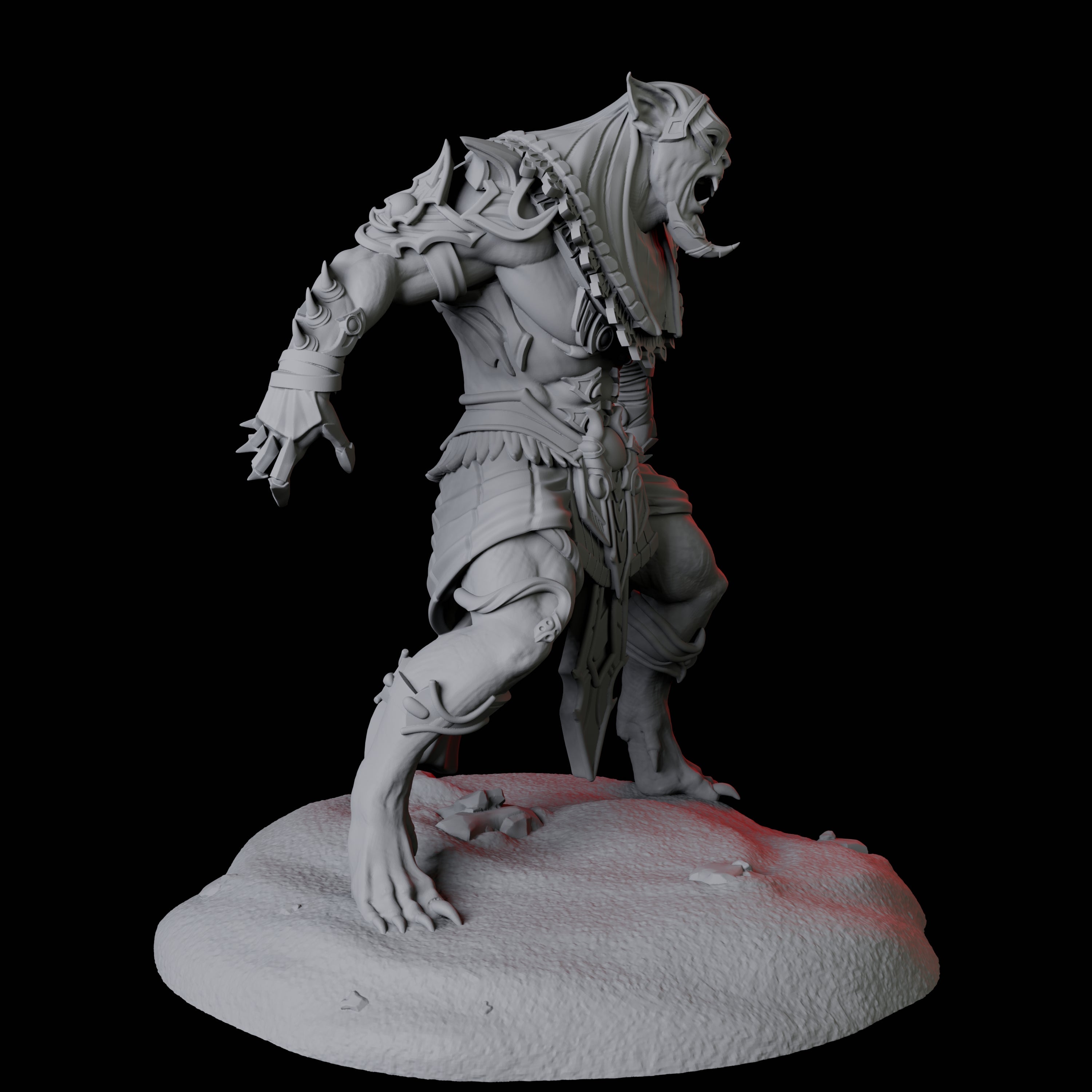Powerful Tabaxi Warrior D Miniature for Dungeons and Dragons, Pathfinder or other TTRPGs