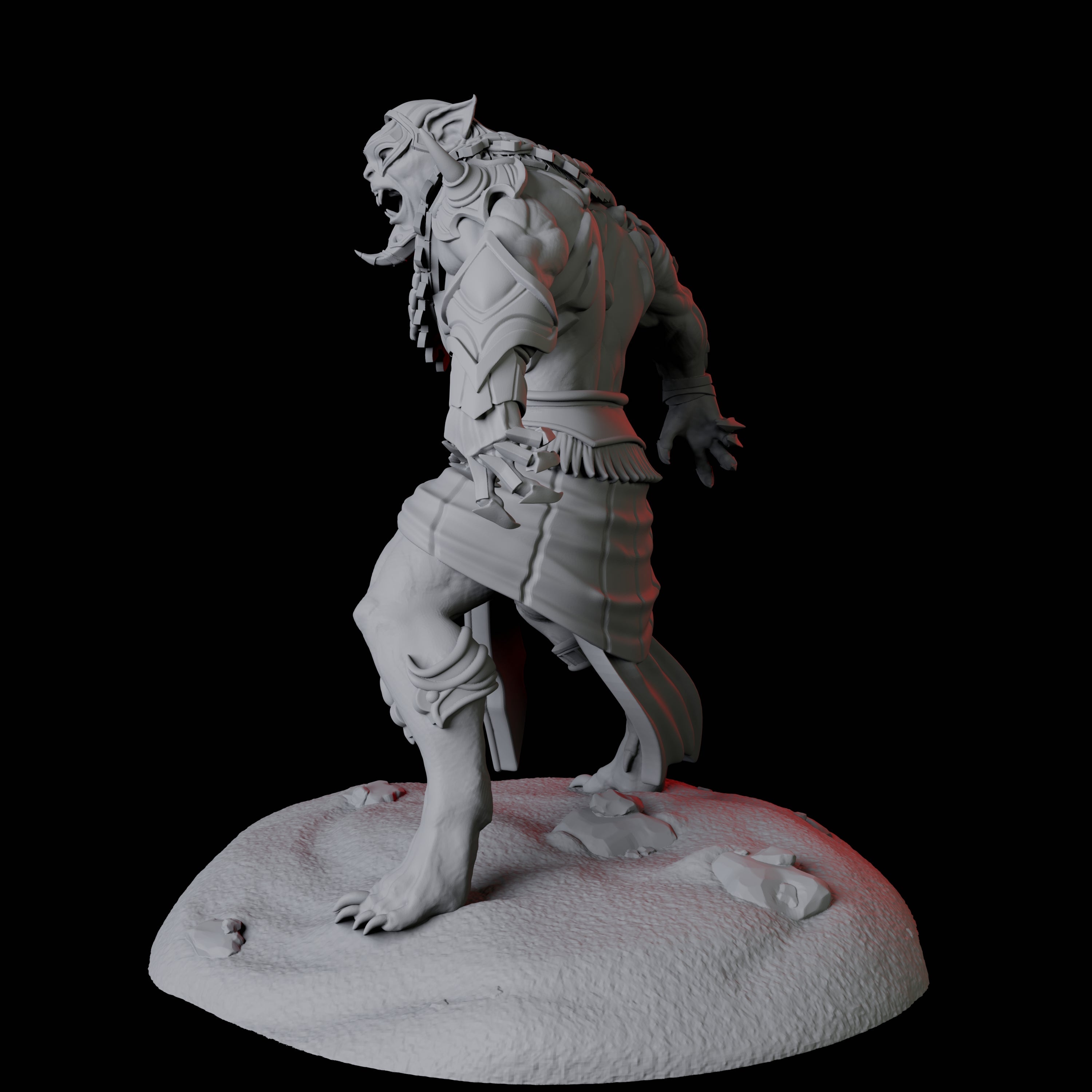 Powerful Tabaxi Warrior D Miniature for Dungeons and Dragons, Pathfinder or other TTRPGs