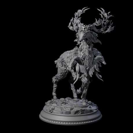 Prancing Fae Forest Stag Miniature for Dungeons and Dragons, Pathfinder or other TTRPGs