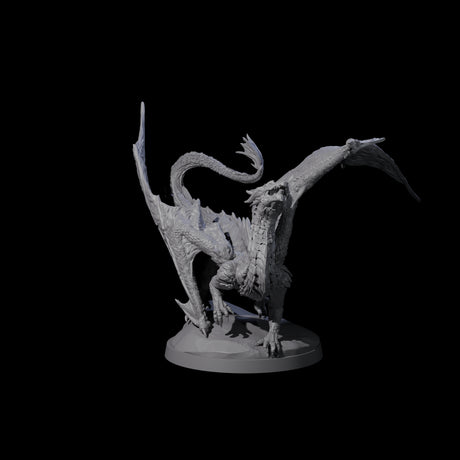 Prancing Golden Dragon Miniature for Dungeons and Dragons, Pathfinder or other TTRPGs