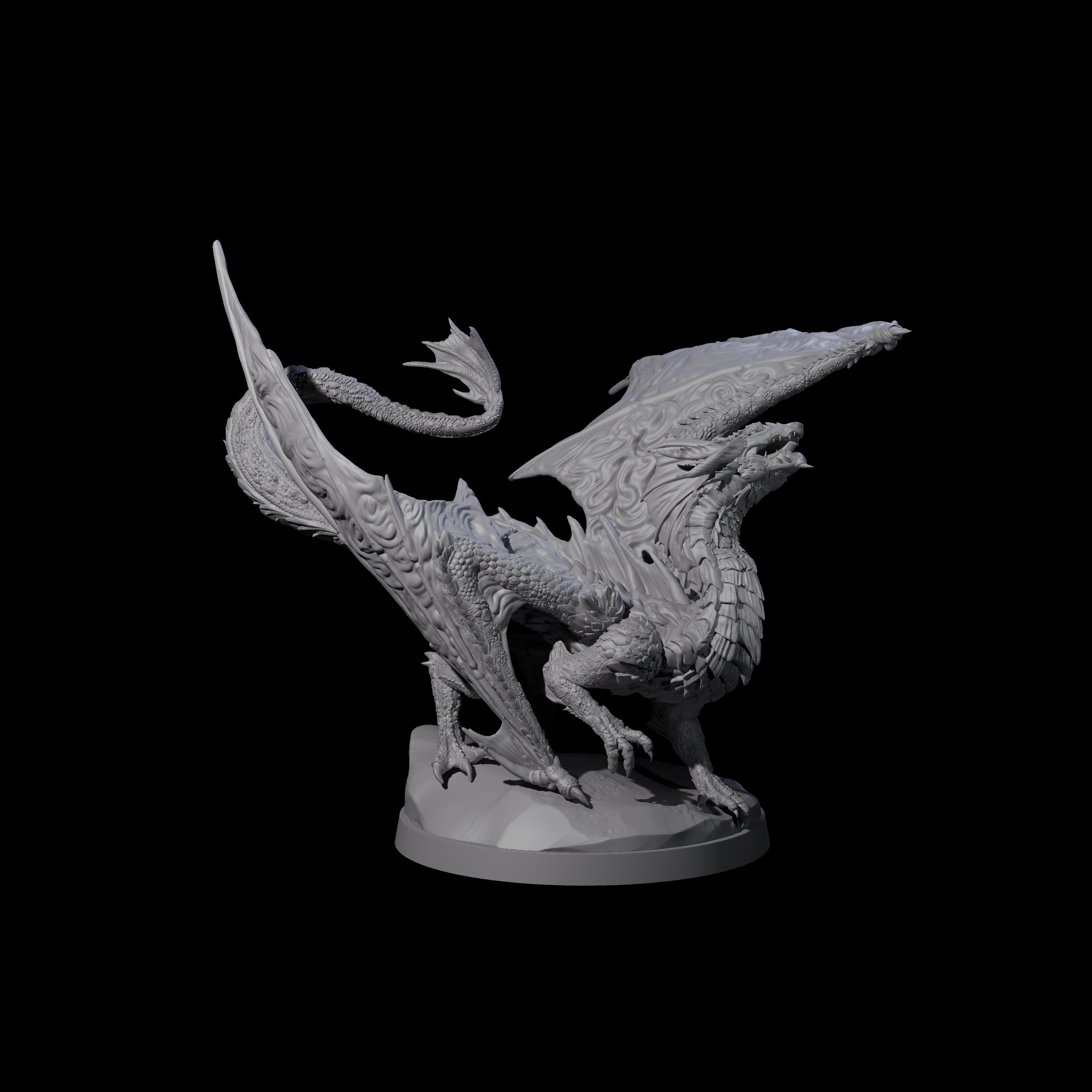 Prancing Golden Dragon Miniature for Dungeons and Dragons, Pathfinder or other TTRPGs