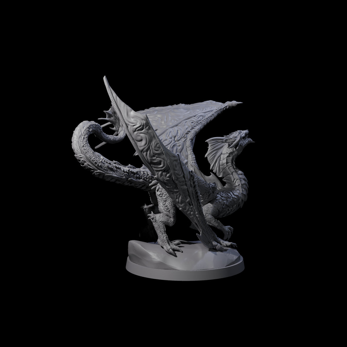 Prancing Golden Dragon Miniature for Dungeons and Dragons, Pathfinder or other TTRPGs