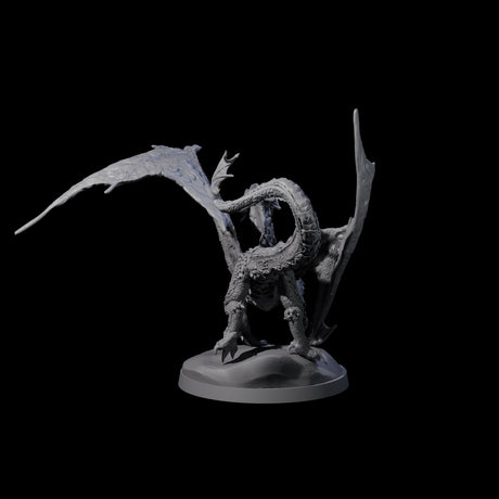 Prancing Golden Dragon Miniature for Dungeons and Dragons, Pathfinder or other TTRPGs