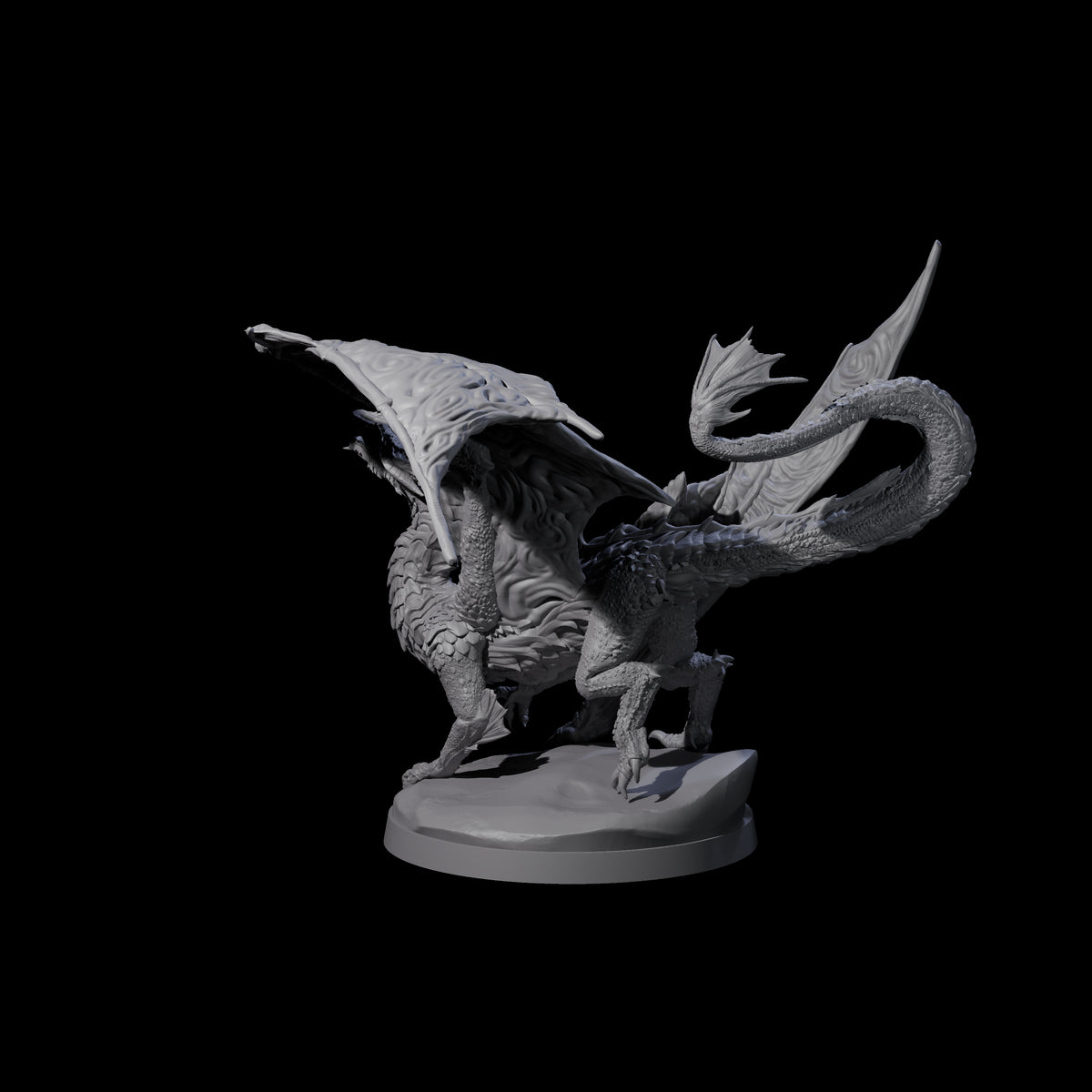 Prancing Golden Dragon Miniature for Dungeons and Dragons, Pathfinder or other TTRPGs