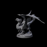 Prancing Golden Dragon Miniature for Dungeons and Dragons, Pathfinder or other TTRPGs
