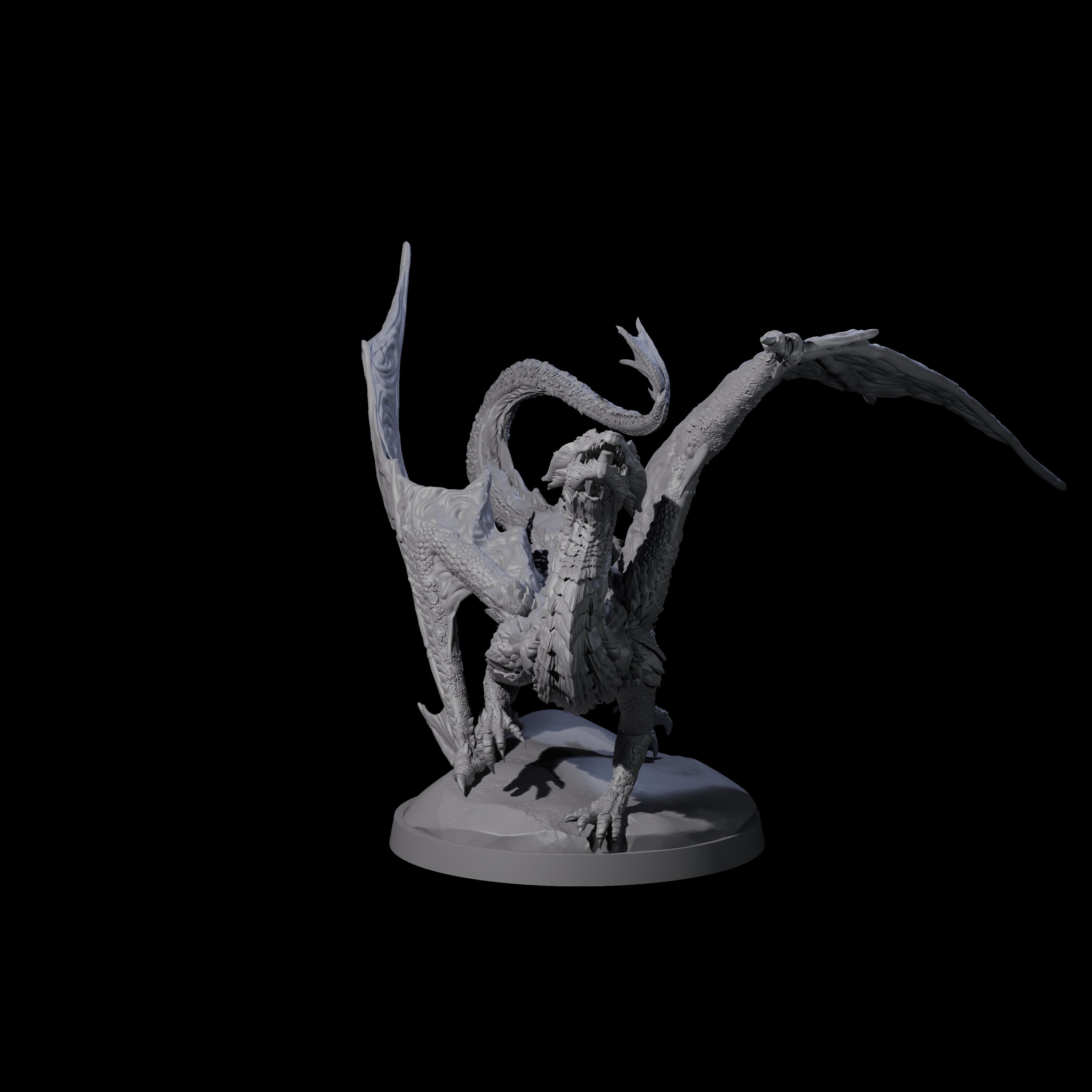 Prancing Golden Dragon Miniature for Dungeons and Dragons, Pathfinder or other TTRPGs