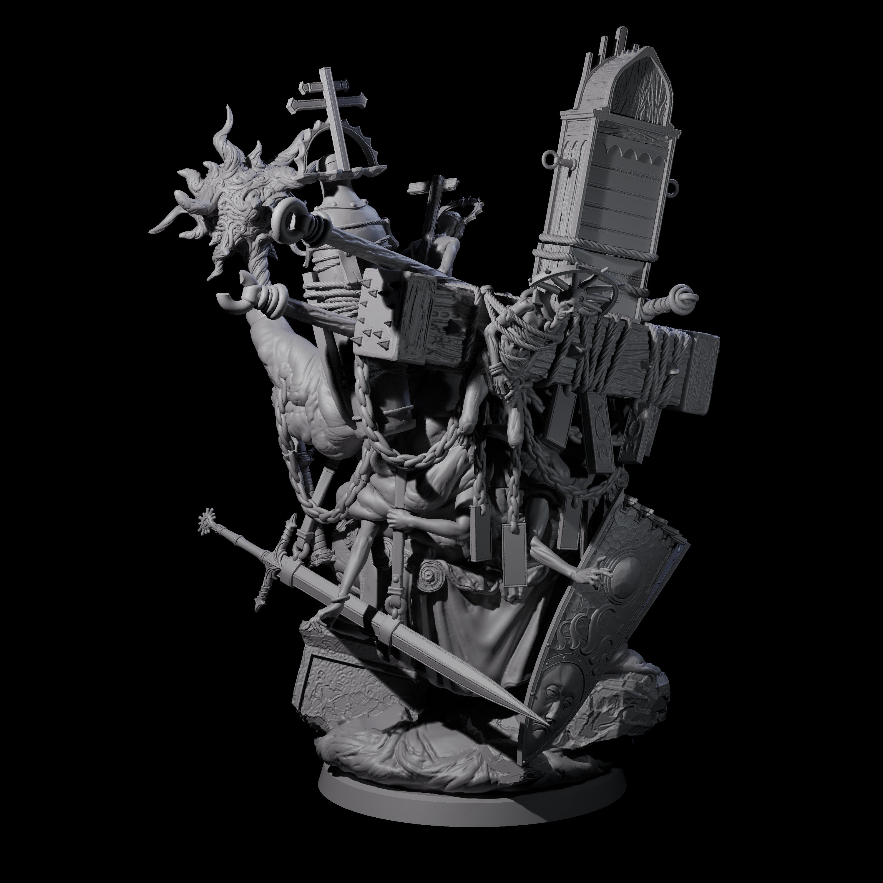 Preaching Corpse Collector Bishop Miniature for Dungeons and Dragons, Pathfinder or other TTRPGs