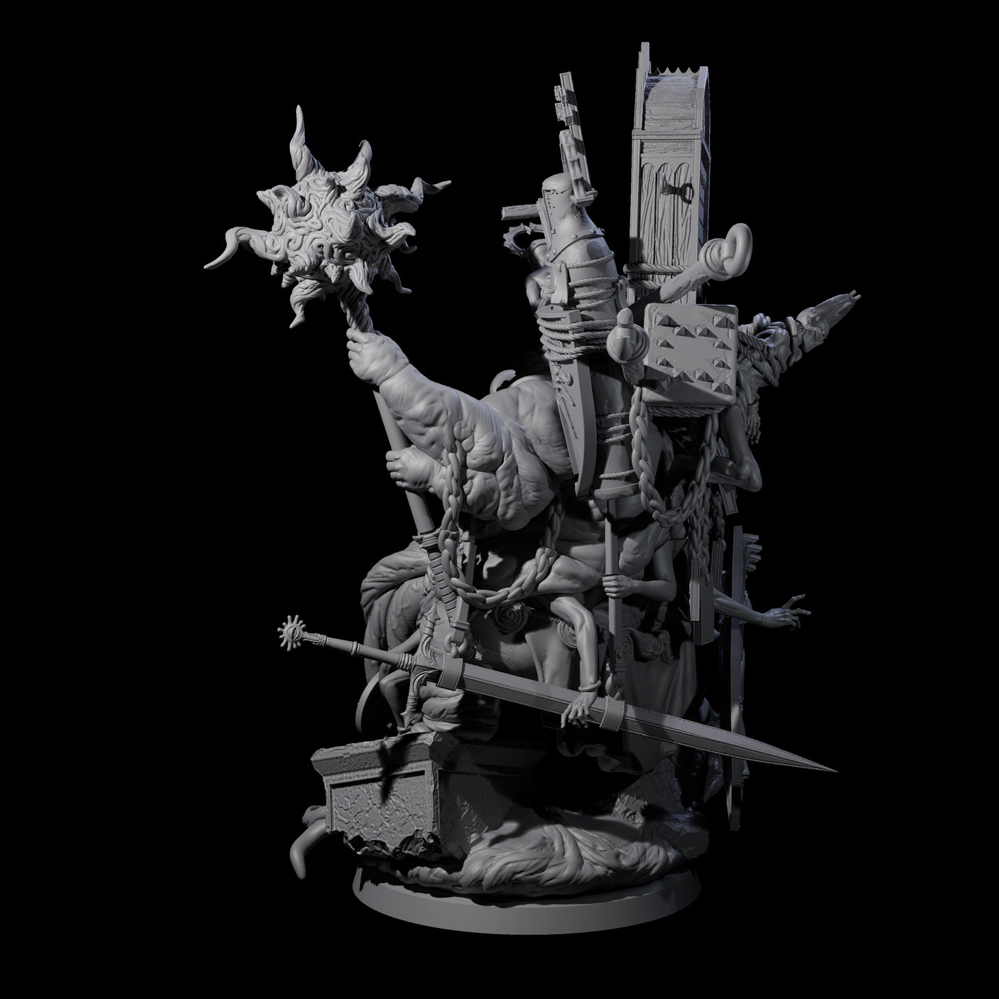 Preaching Corpse Collector Bishop Miniature for Dungeons and Dragons, Pathfinder or other TTRPGs