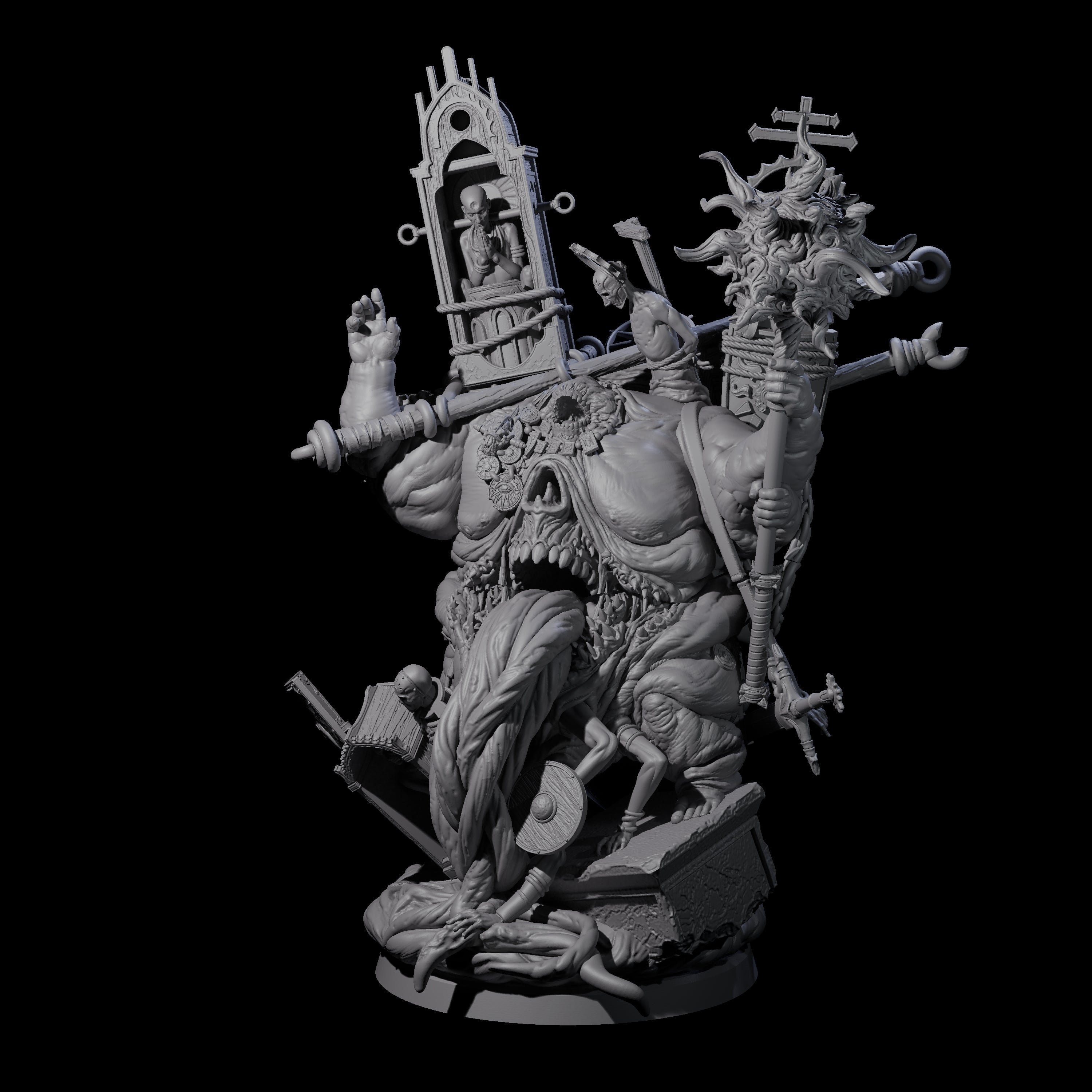 Preaching Corpse Collector Bishop Miniature for Dungeons and Dragons, Pathfinder or other TTRPGs