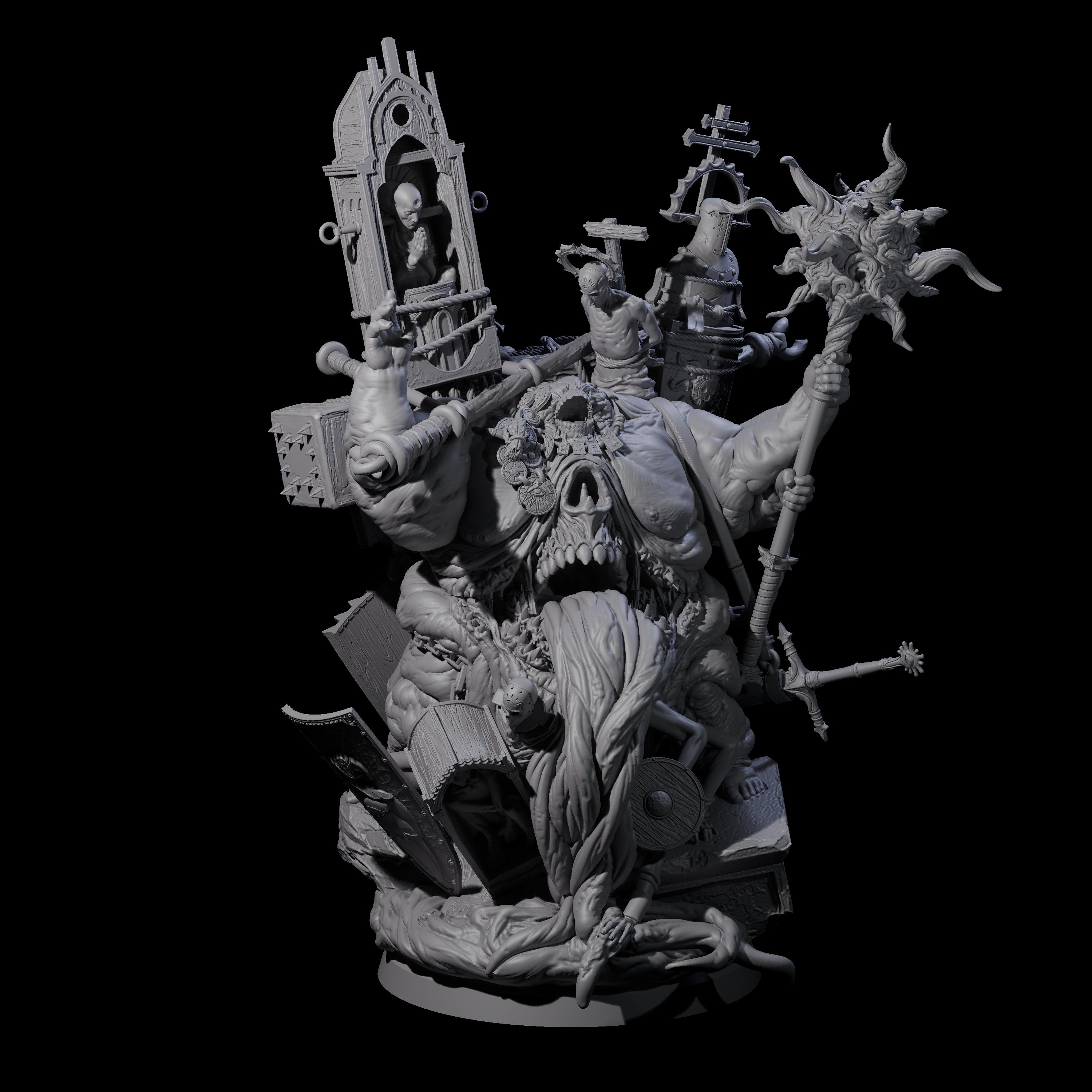 Preaching Corpse Collector Bishop Miniature for Dungeons and Dragons, Pathfinder or other TTRPGs