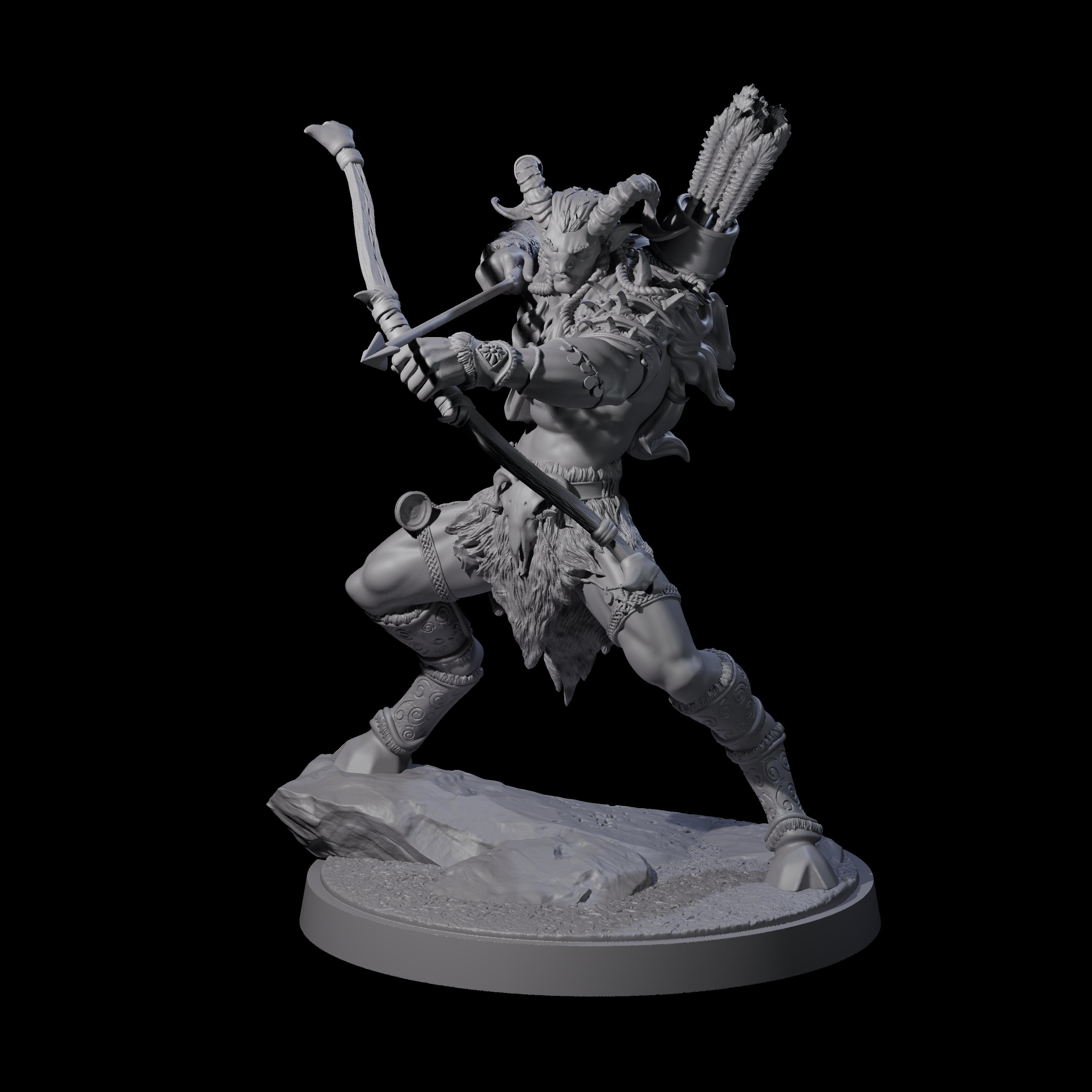 Precise Satyr Marksman A Miniature for Dungeons and Dragons, Pathfinder or other TTRPGs