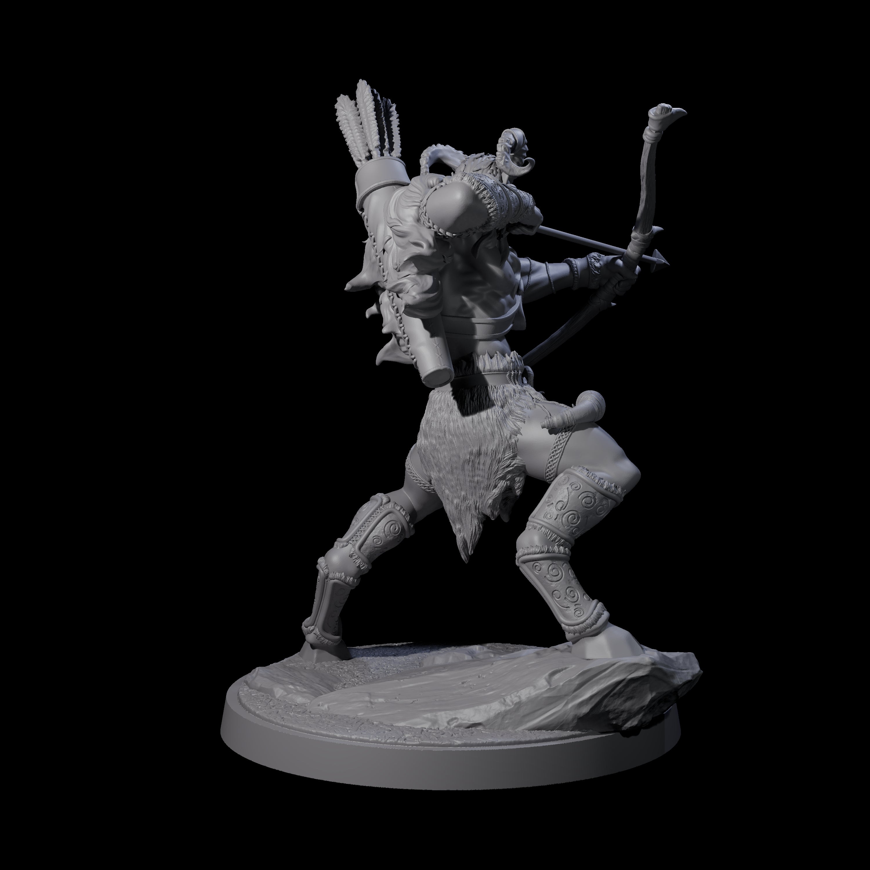 Precise Satyr Marksman A Miniature for Dungeons and Dragons, Pathfinder or other TTRPGs