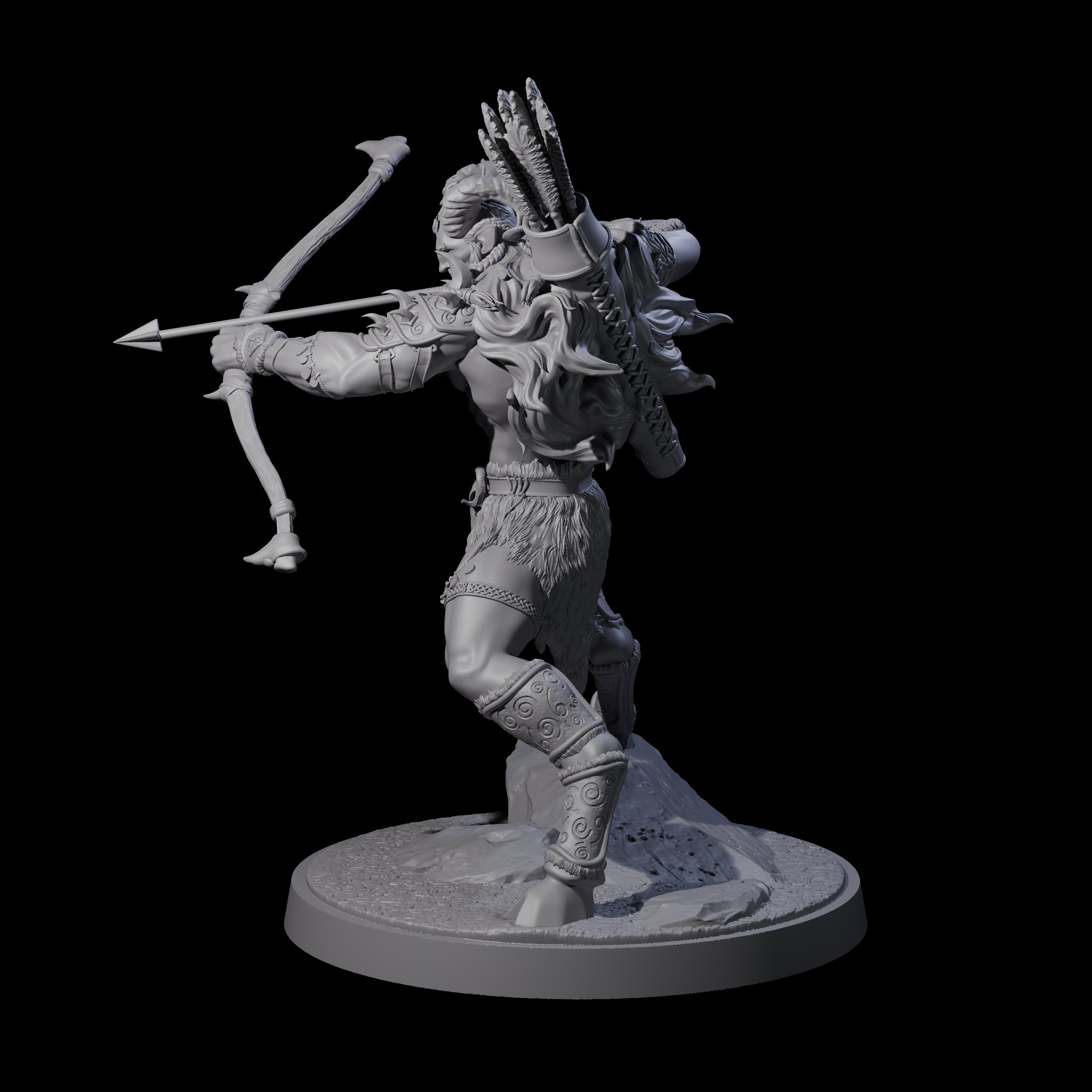 Precise Satyr Marksman A Miniature for Dungeons and Dragons, Pathfinder or other TTRPGs