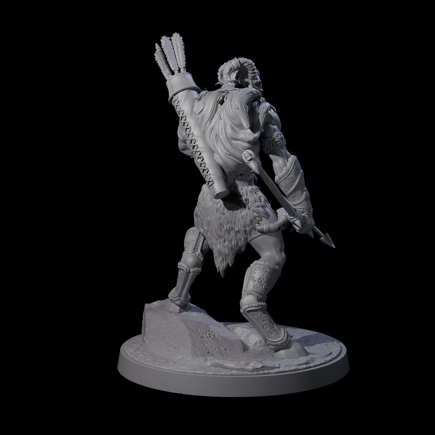 Precise Satyr Marksman B Miniature for Dungeons and Dragons, Pathfinder or other TTRPGs