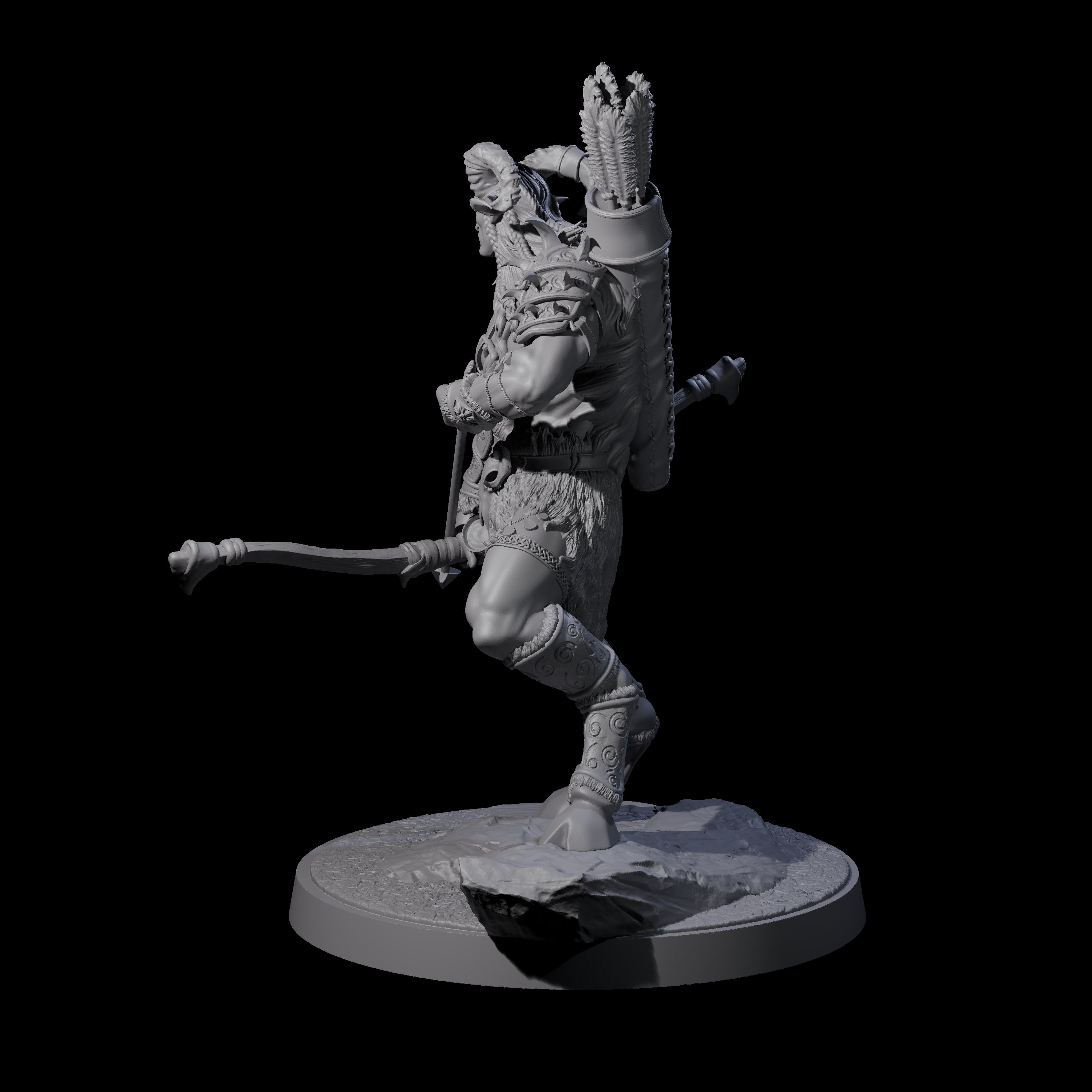 Precise Satyr Marksman B Miniature for Dungeons and Dragons, Pathfinder or other TTRPGs
