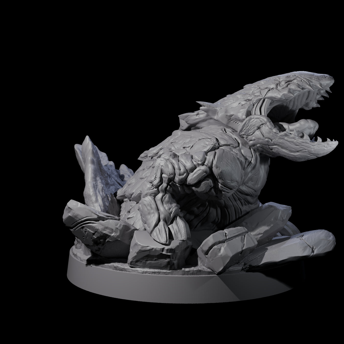 Predatory Bulette Hunter C Miniature for Dungeons and Dragons, Pathfinder or other TTRPGs