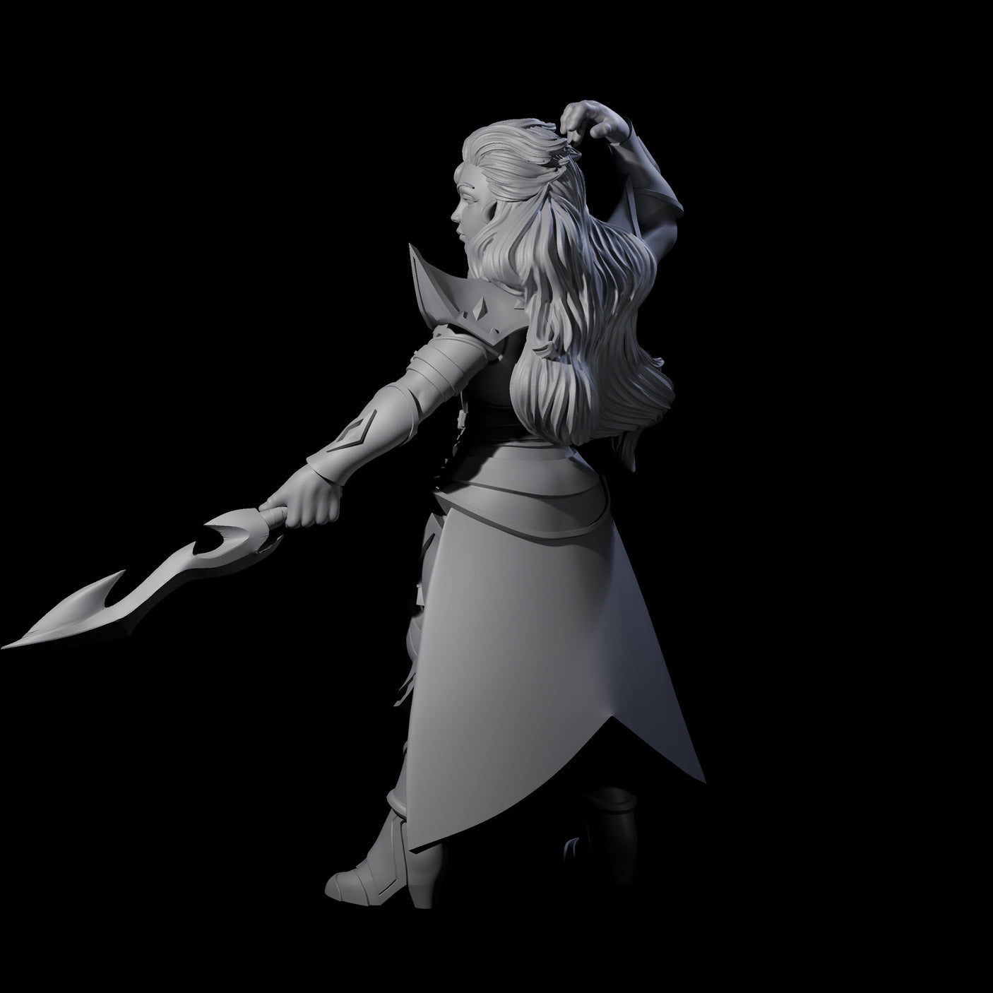 Prepared Dragon Guard Dueler Miniature for Dungeons and Dragons, Pathfinder or other TTRPGs