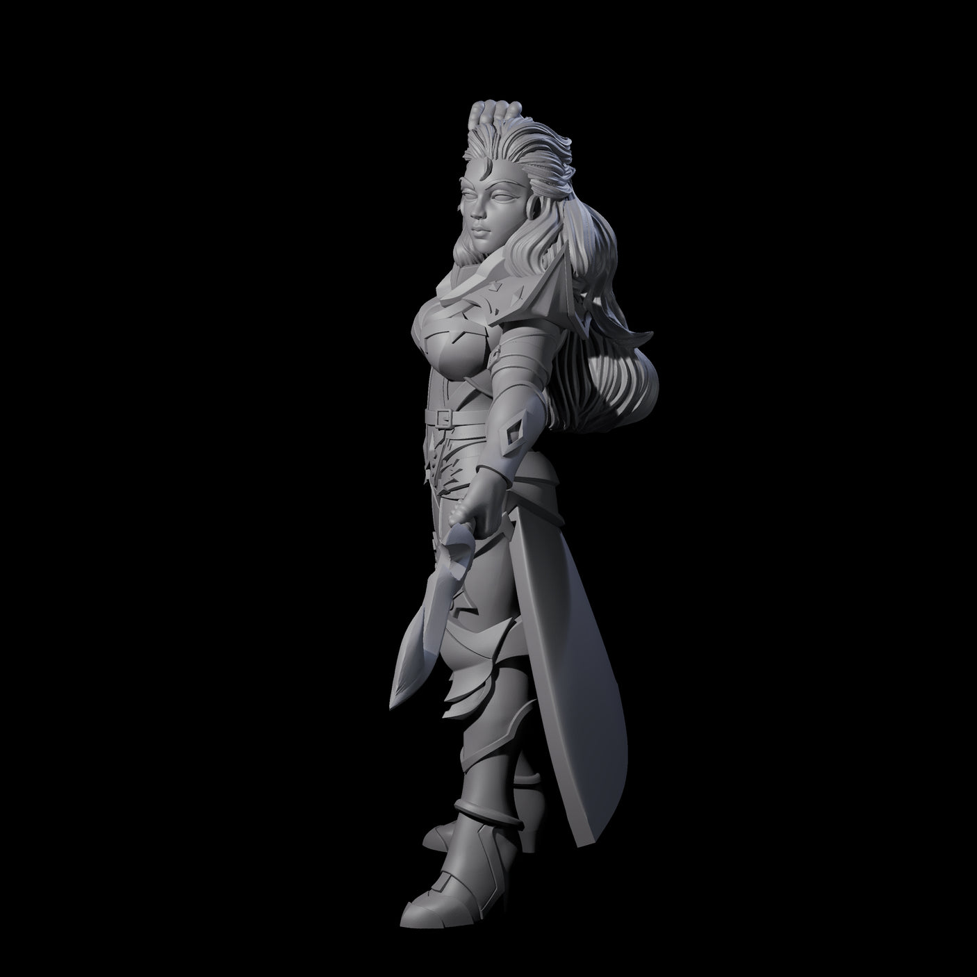 Prepared Dragon Guard Dueler Miniature for Dungeons and Dragons, Pathfinder or other TTRPGs