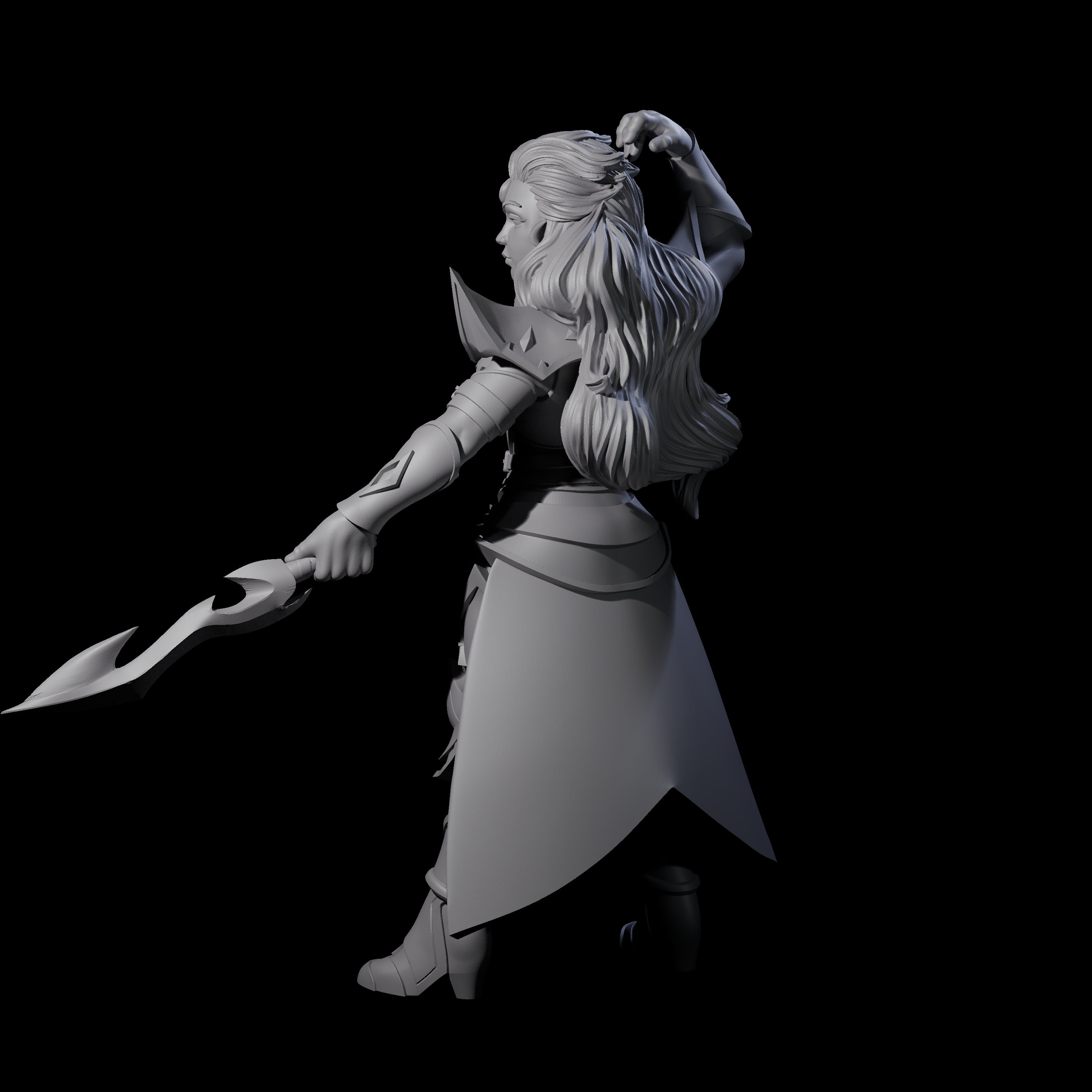 Prepared Dragon Guard Dueler Miniature for Dungeons and Dragons, Pathfinder or other TTRPGs