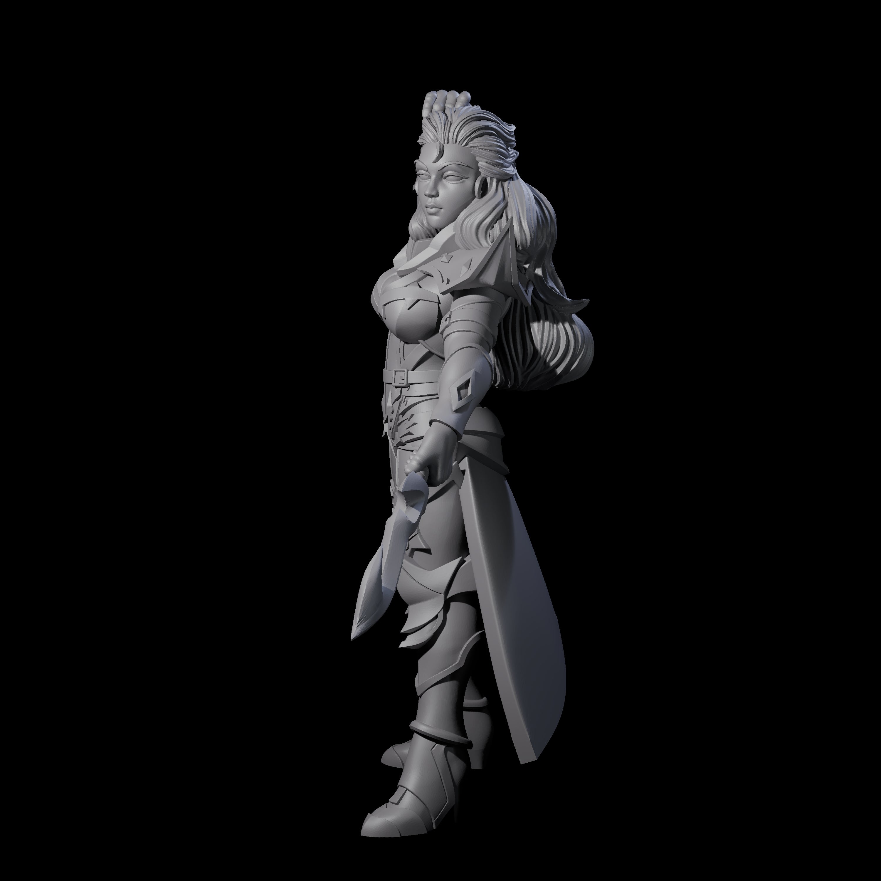 Prepared Dragon Guard Dueler Miniature for Dungeons and Dragons, Pathfinder or other TTRPGs