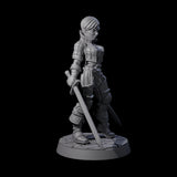 Prepared Duel Sword Fighter Miniature for Dungeons and Dragons, Pathfinder or other TTRPGs