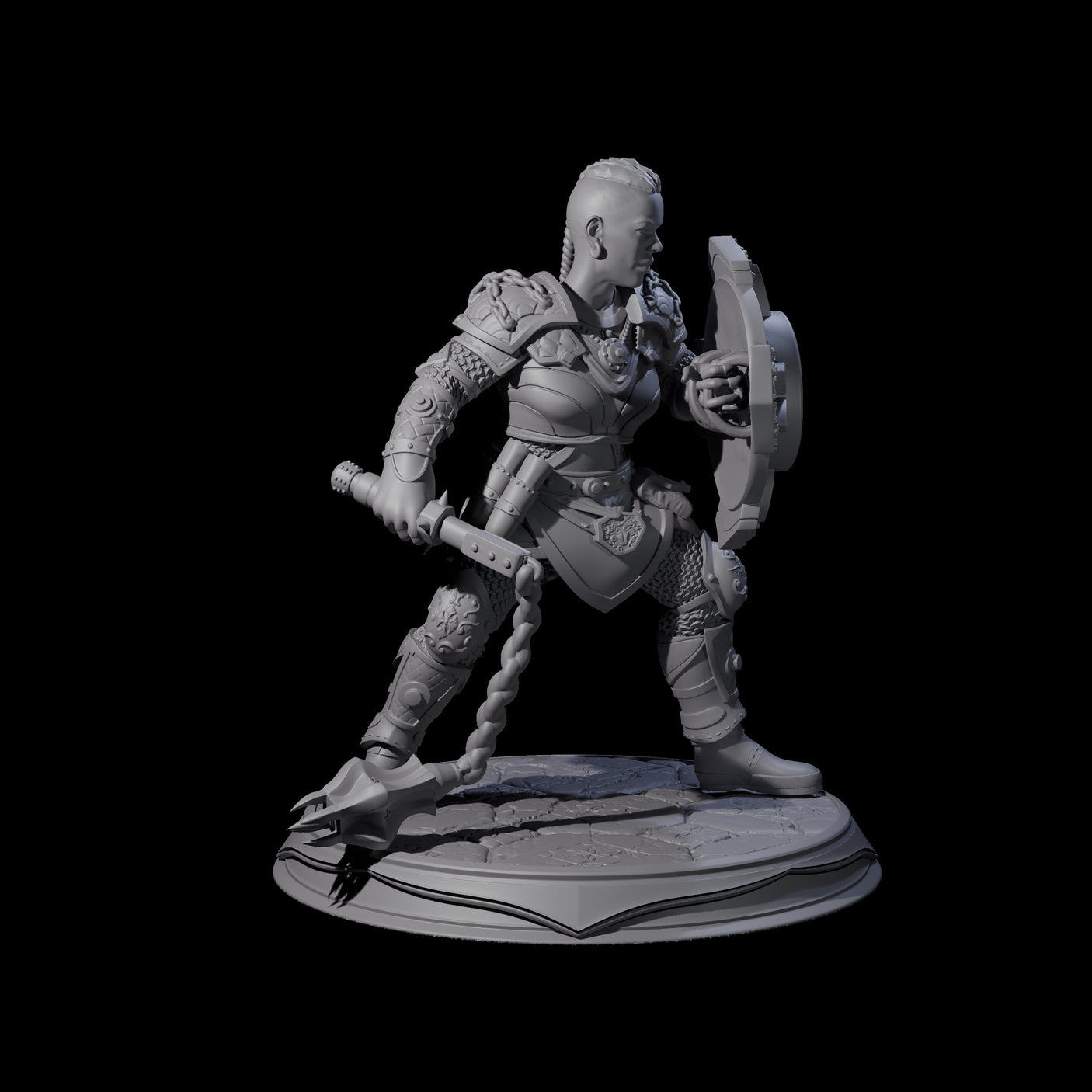 Prepared Dwarf Fighter Miniature for Dungeons and Dragons, Pathfinder or other TTRPGs