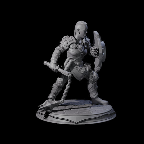 Prepared Dwarf Fighter Miniature for Dungeons and Dragons, Pathfinder or other TTRPGs