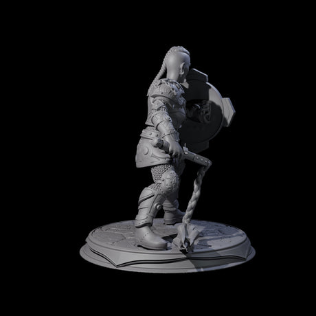 Prepared Dwarf Fighter Miniature for Dungeons and Dragons, Pathfinder or other TTRPGs