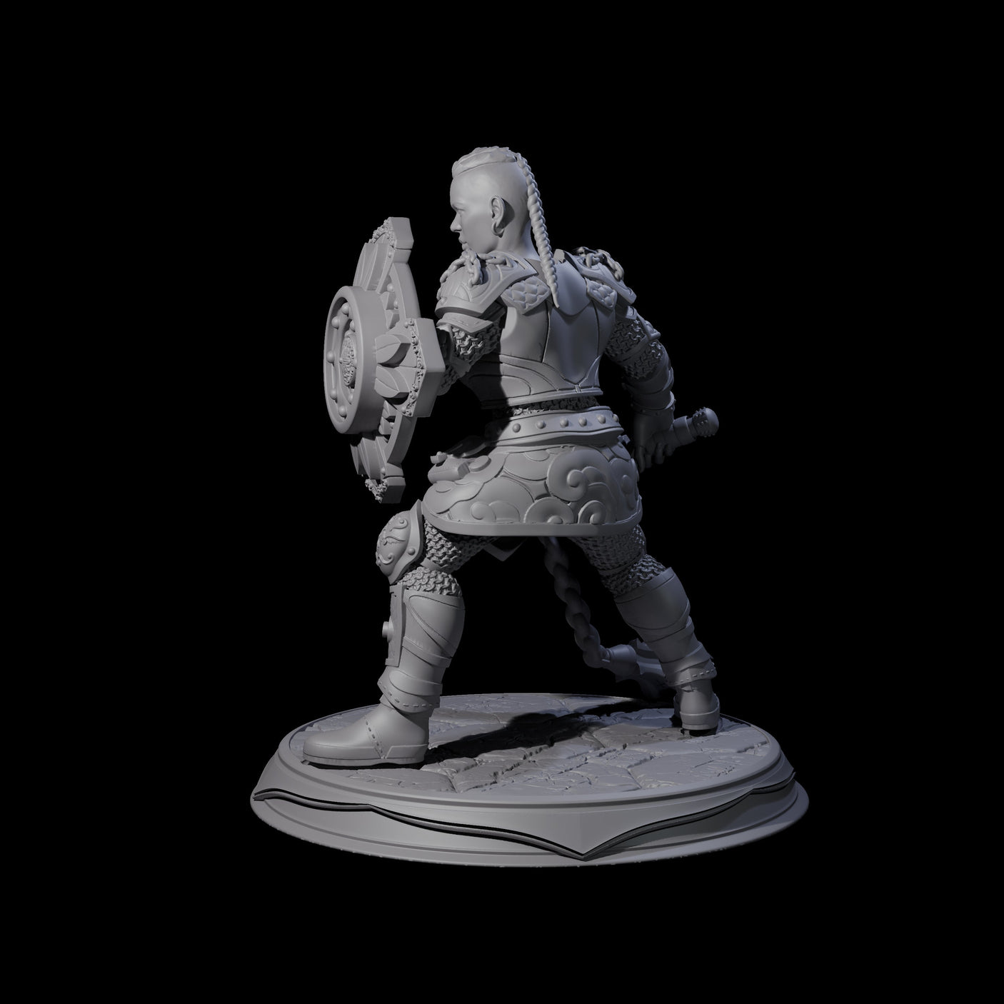 Prepared Dwarf Fighter Miniature for Dungeons and Dragons, Pathfinder or other TTRPGs