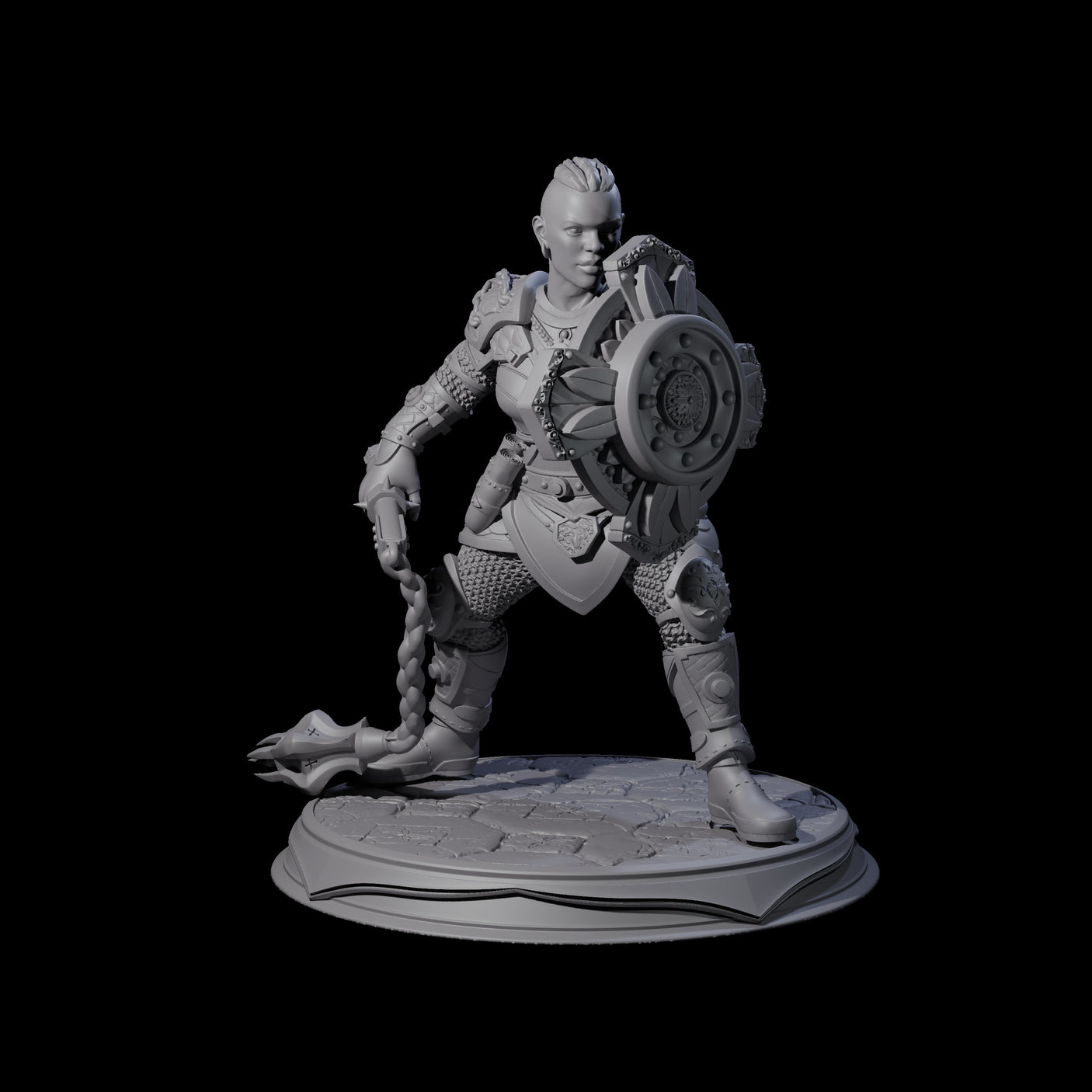 Prepared Dwarf Fighter Miniature for Dungeons and Dragons, Pathfinder or other TTRPGs