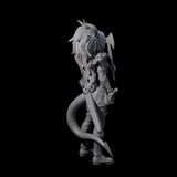 Prepared Female Tiefling Barbarian Miniature for Dungeons and Dragons, Pathfinder or other TTRPGs