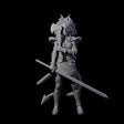 Prepared Female Tiefling Barbarian Miniature for Dungeons and Dragons, Pathfinder or other TTRPGs